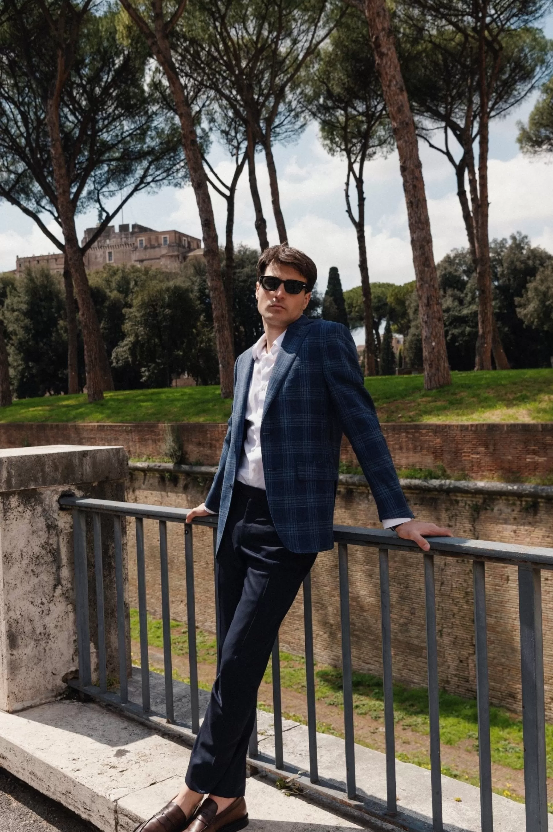 Fashion Henry Bucks HENRY SARTORIAL HERITAGE Zegna Cross-Ply™ Herringbone Blazer NAVY/BLUE REG