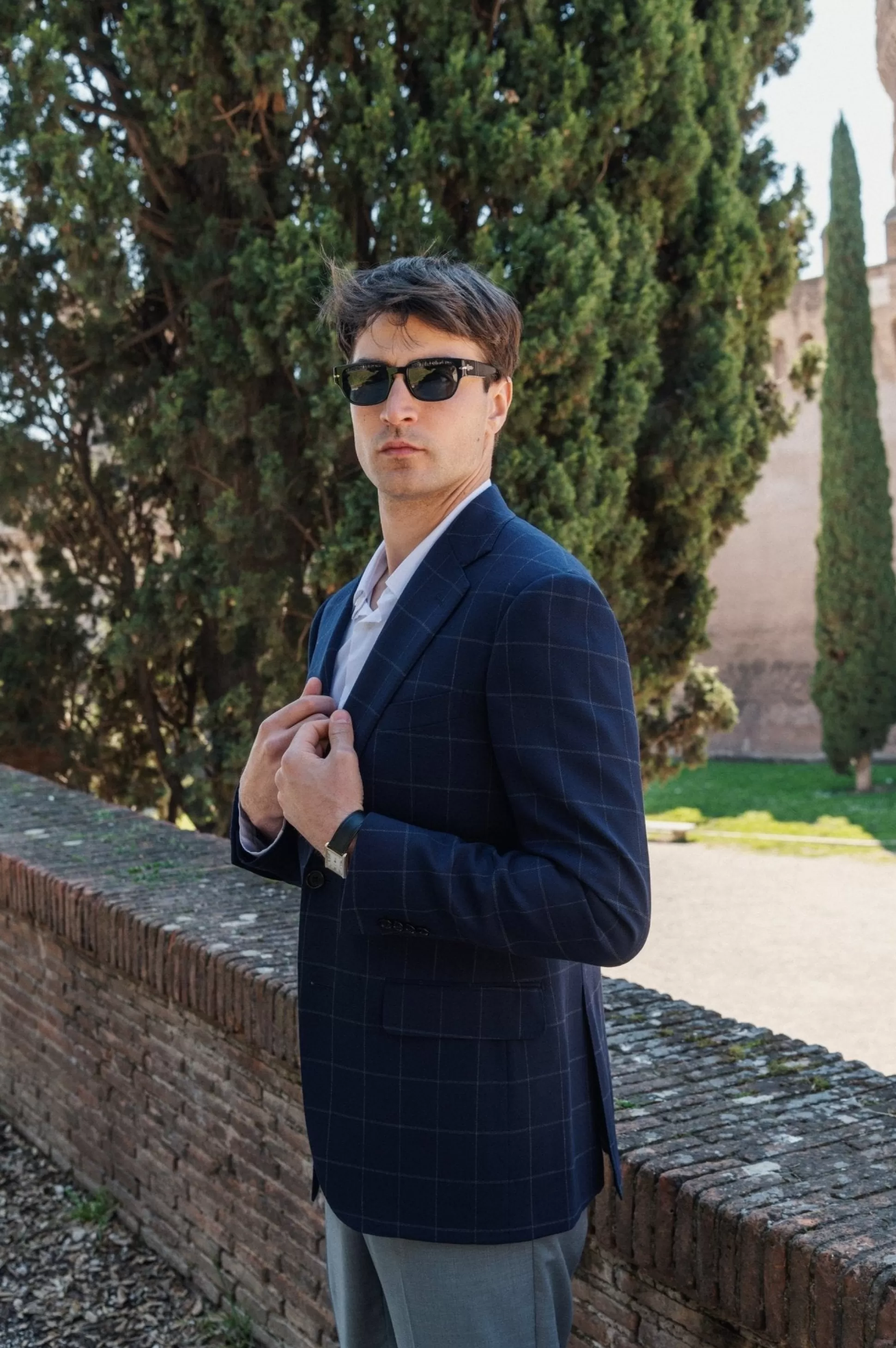 Fashion Henry Bucks HENRY SARTORIAL HERITAGE Zegna Loop™ Chunky Check Blazer NAVY REG