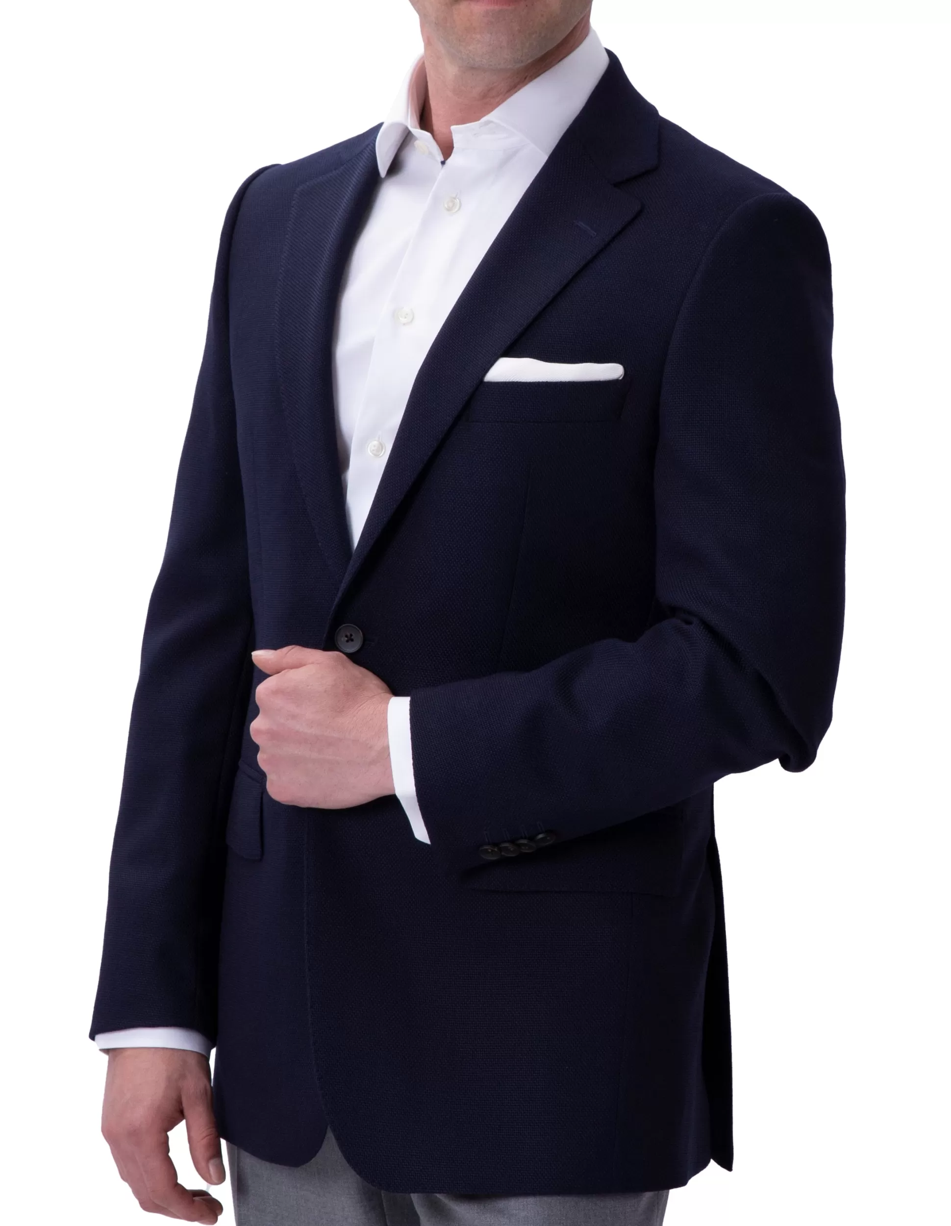 New Henry Bucks HENRY SARTORIAL London High Twist Travel Blazer INDIGO LG