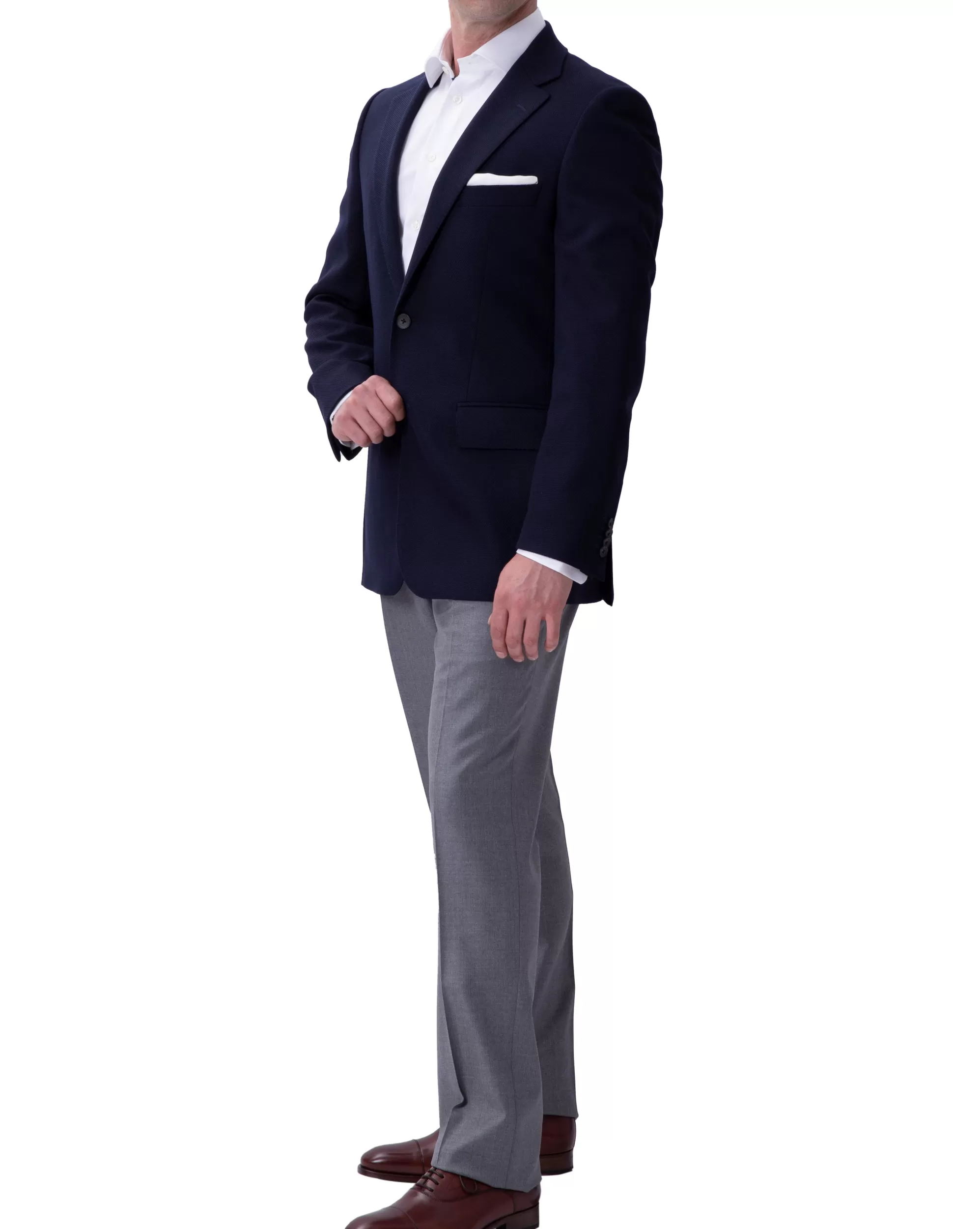 New Henry Bucks HENRY SARTORIAL London High Twist Travel Blazer INDIGO LG
