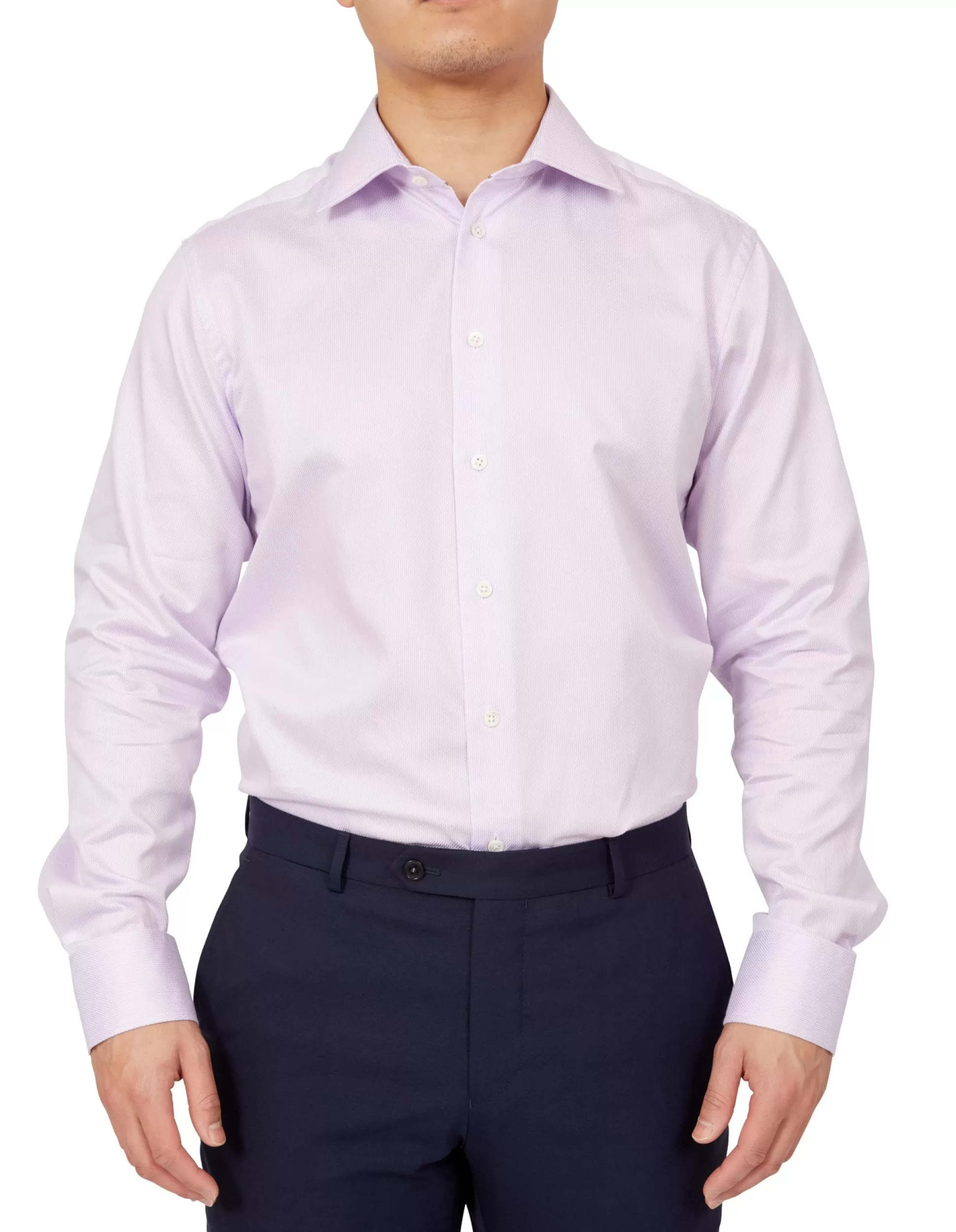 New Henry Bucks HENRY SARTORIAL Micro Stripe Shirt Classic LILAC