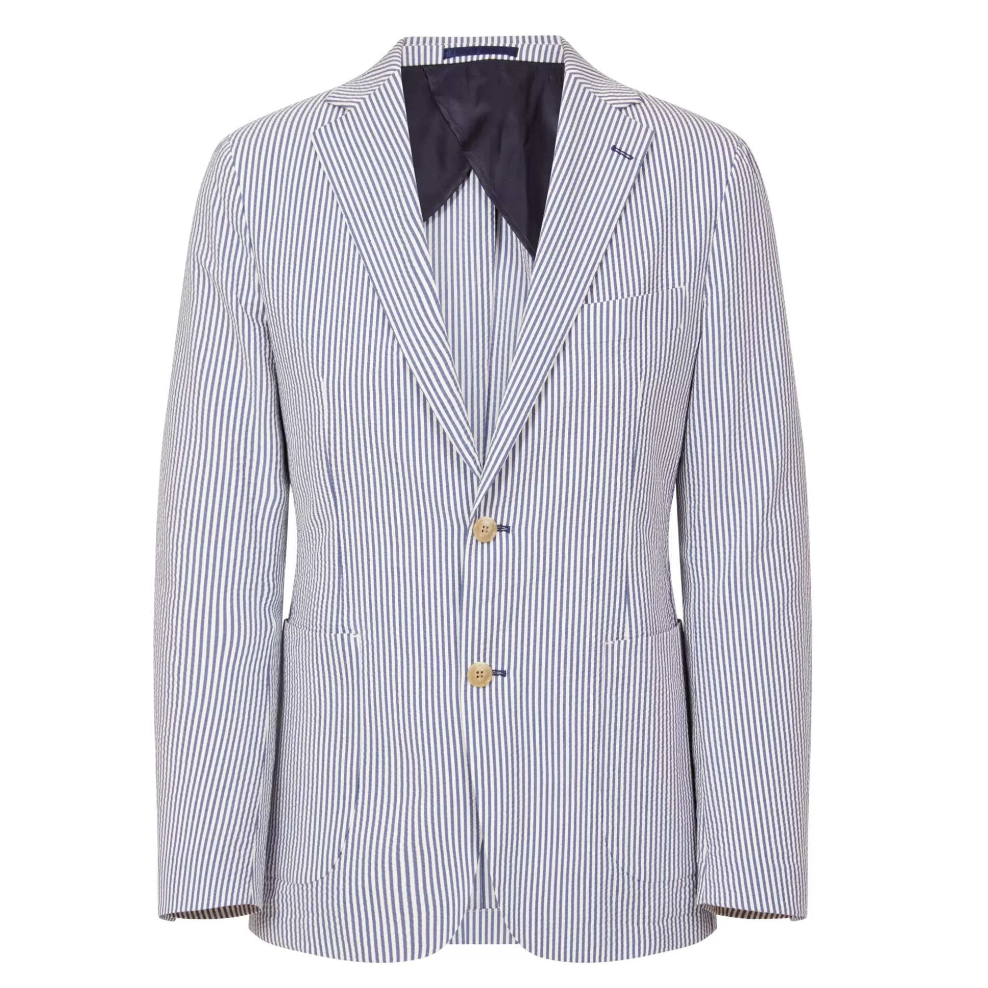 Online Henry Bucks HENRY SARTORIAL Orleans Seersucker Jacket NAVY/WHITE REG