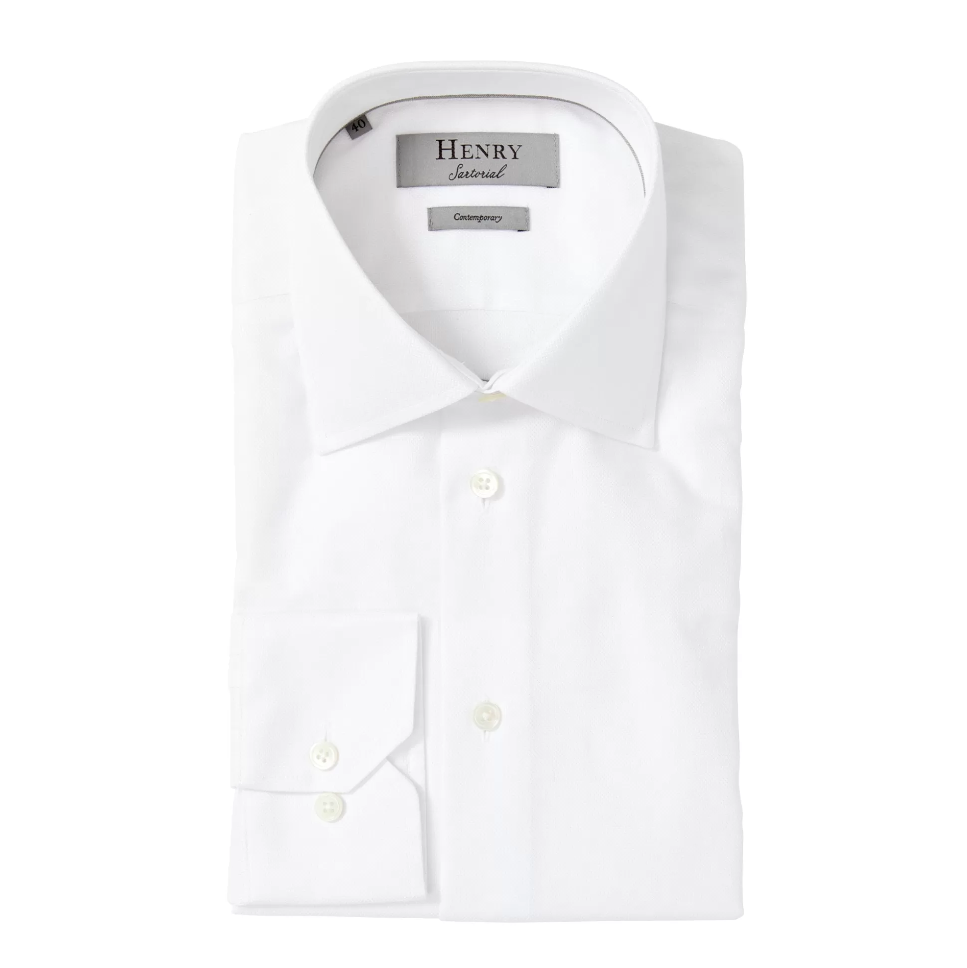 Flash Sale Henry Bucks HENRY SARTORIAL Oxford Shirt Contemporary WHITE