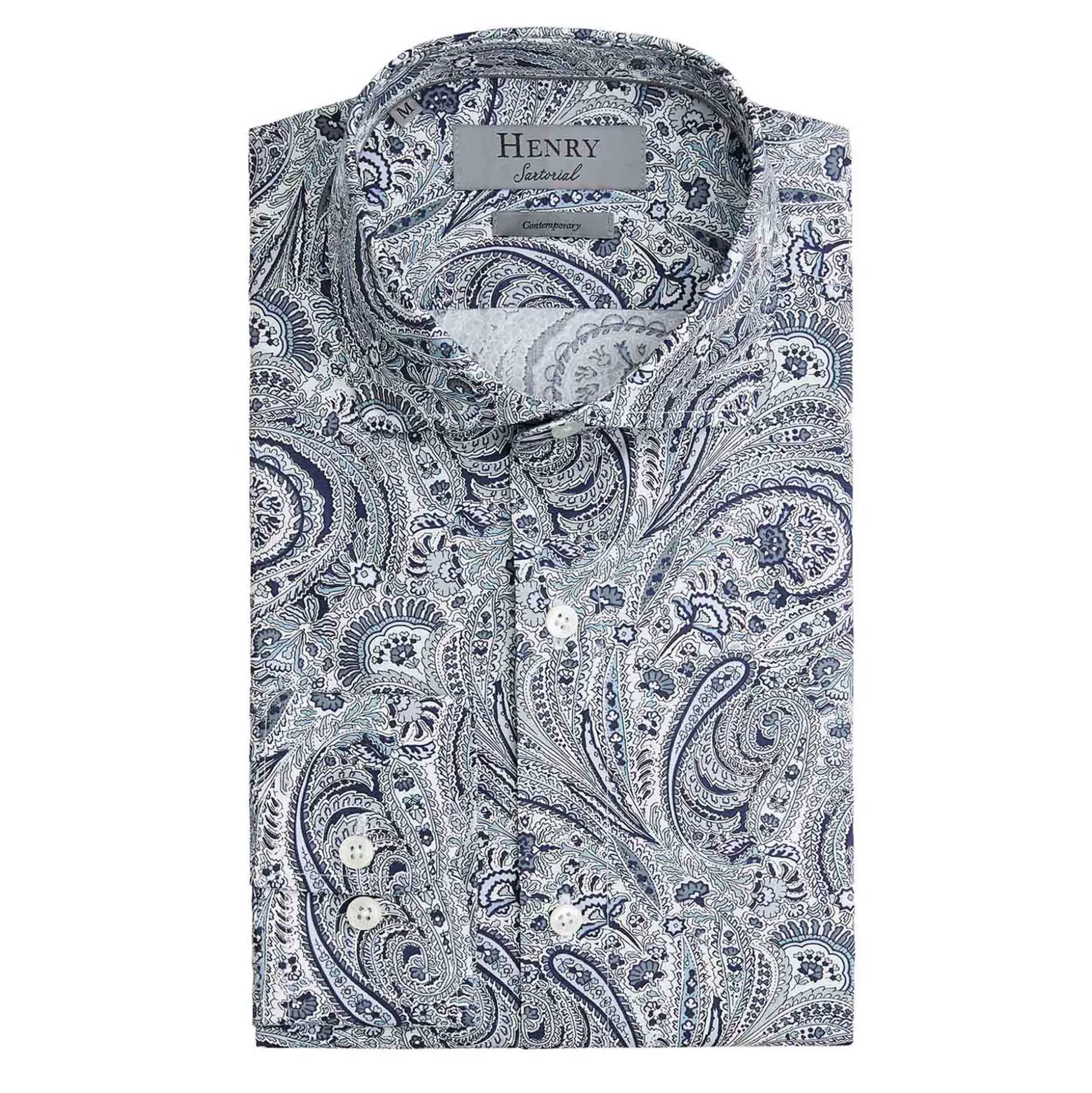 Clearance Henry Bucks HENRY SARTORIAL PAISLEY SHIRT MULTI