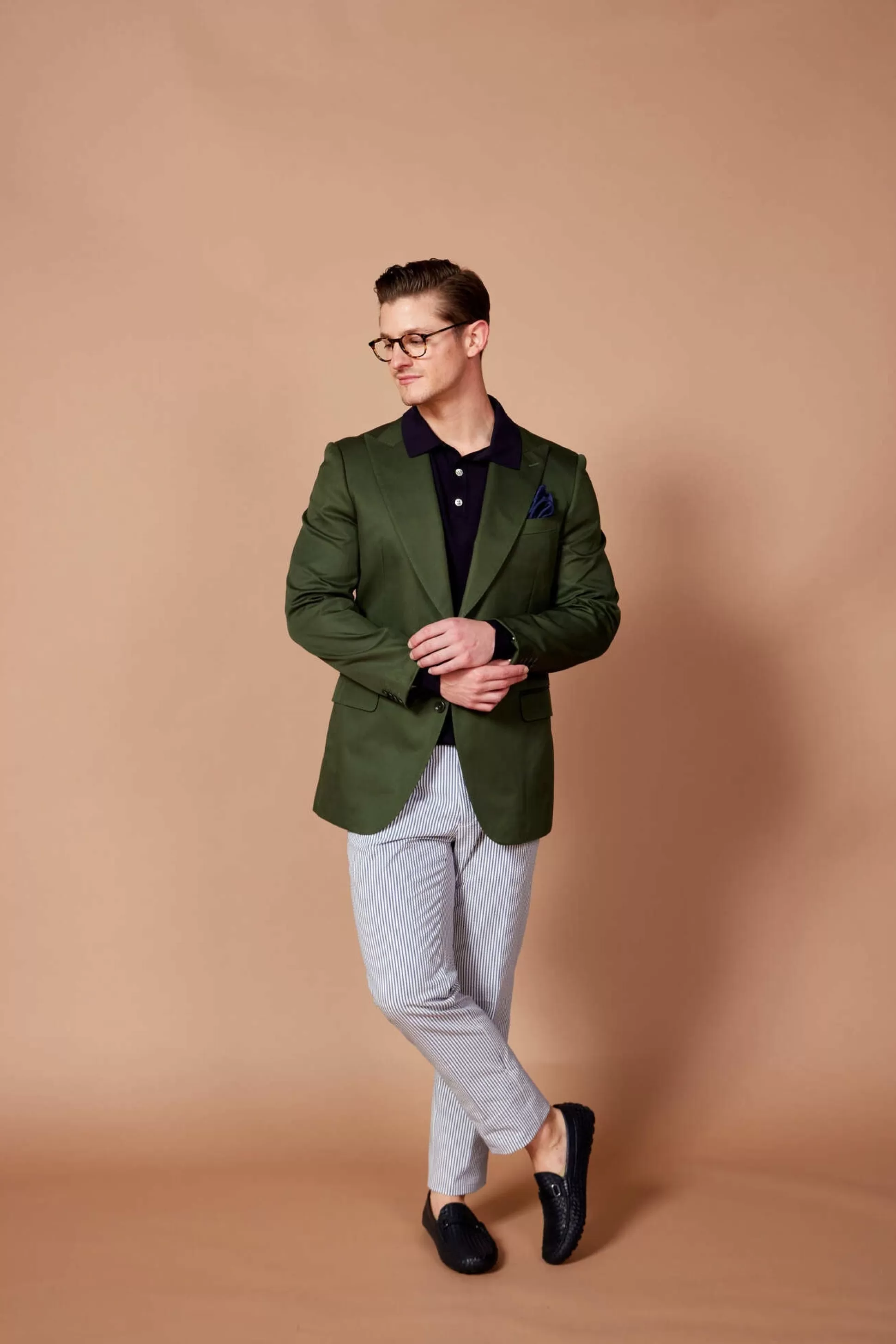 Cheap Henry Bucks HENRY SARTORIAL Parma Cotton Blazer GREEN REG