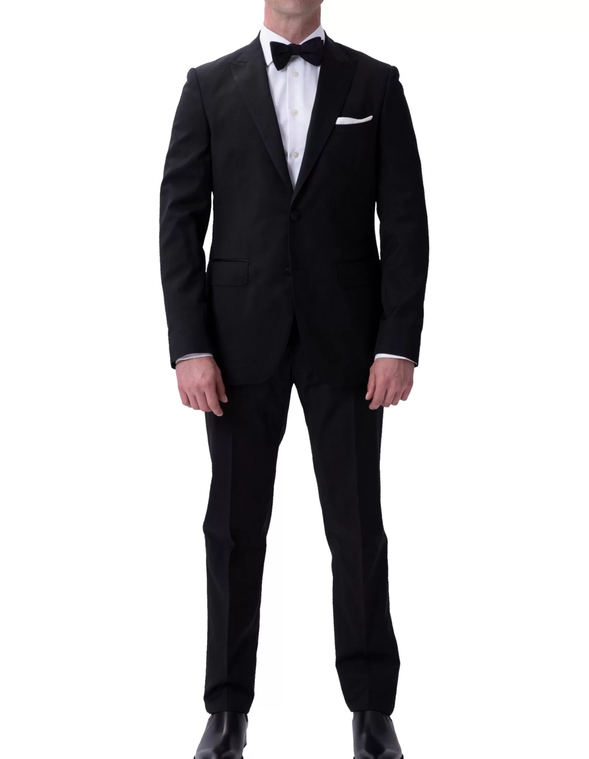 Cheap Henry Bucks HENRY SARTORIAL Peak Collar Dinner Suit BLACK LG