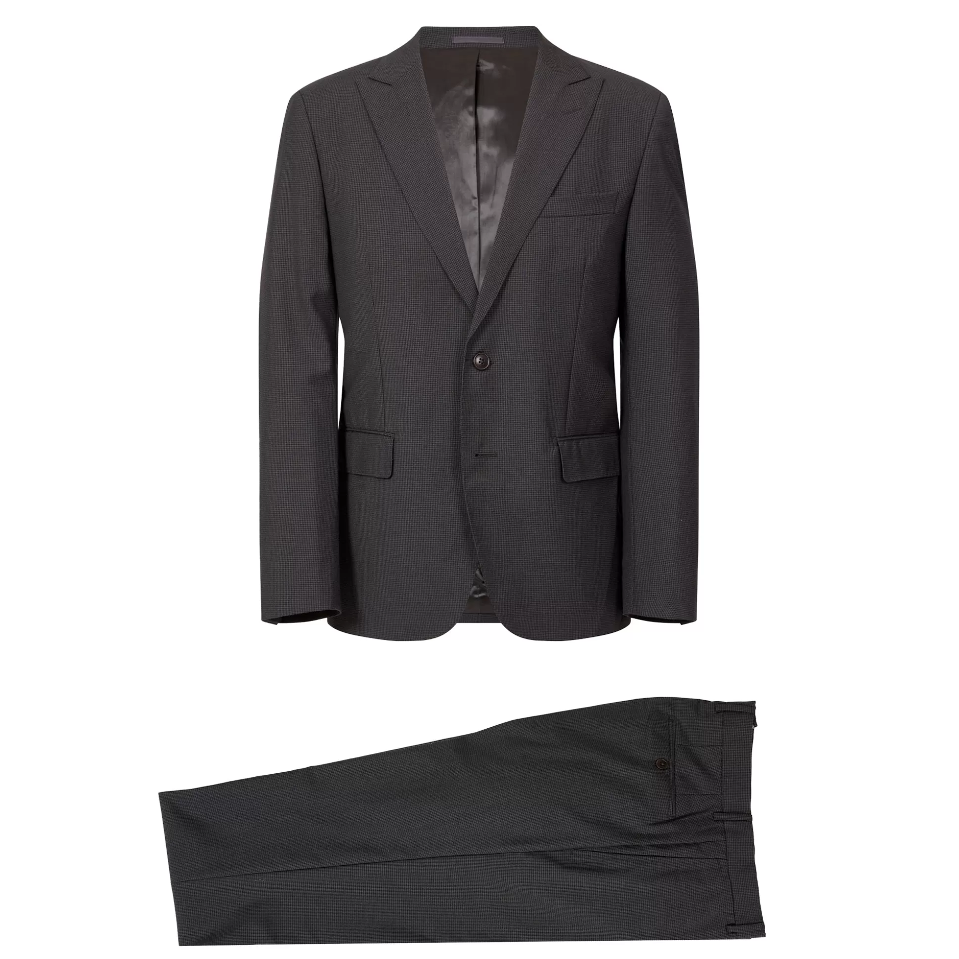 Outlet Henry Bucks HENRY SARTORIAL Peak Lapel Micro Check Suit GREY REG