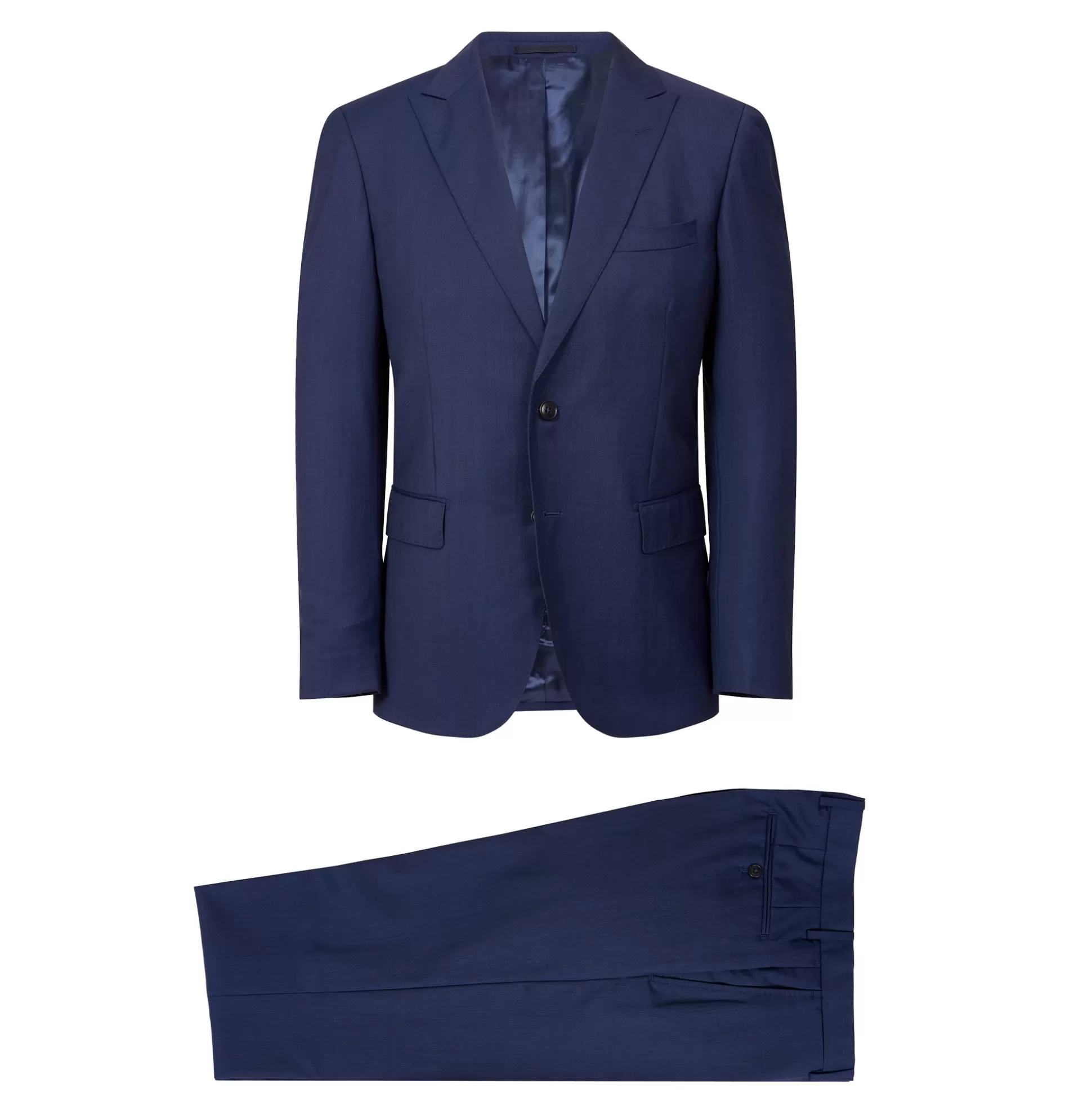 Outlet Henry Bucks HENRY SARTORIAL Peak Lapel Micro Pattern Suit BLUE REG