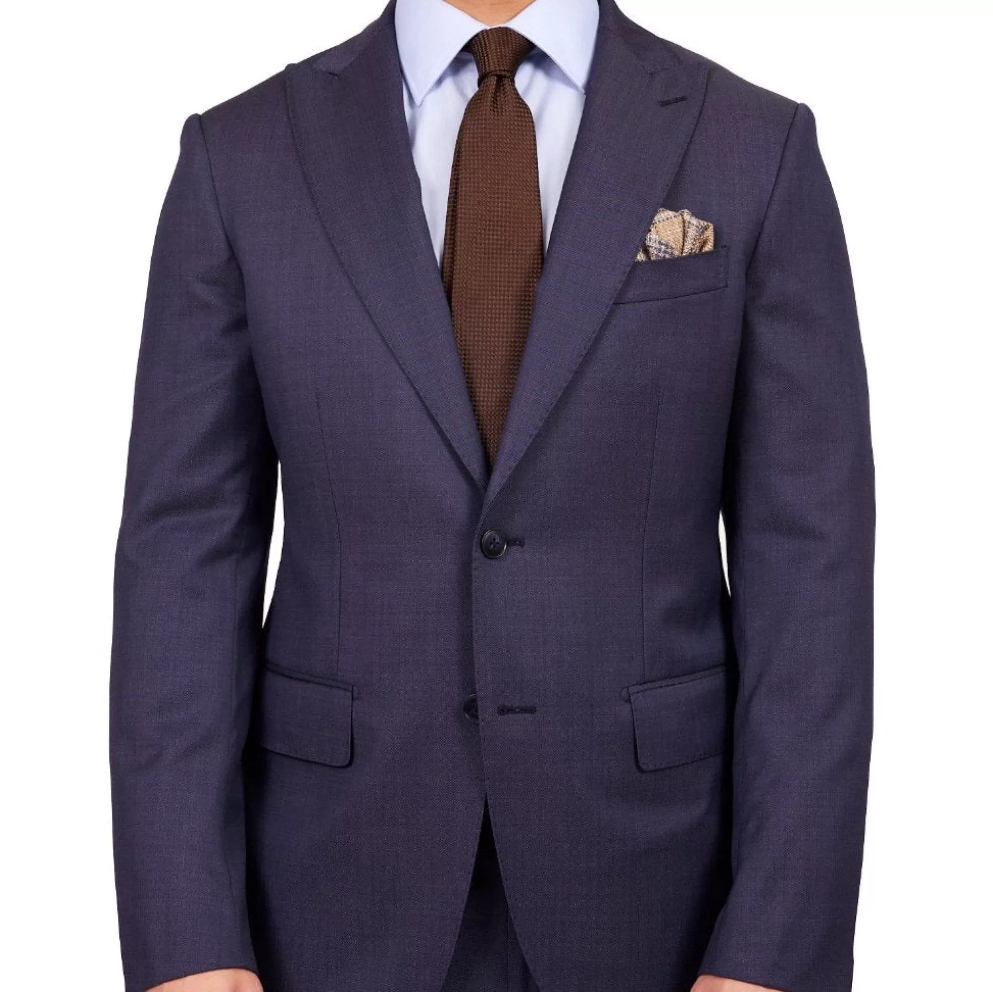 Discount Henry Bucks HENRY SARTORIAL Peak Lapel Suit BLUE REG