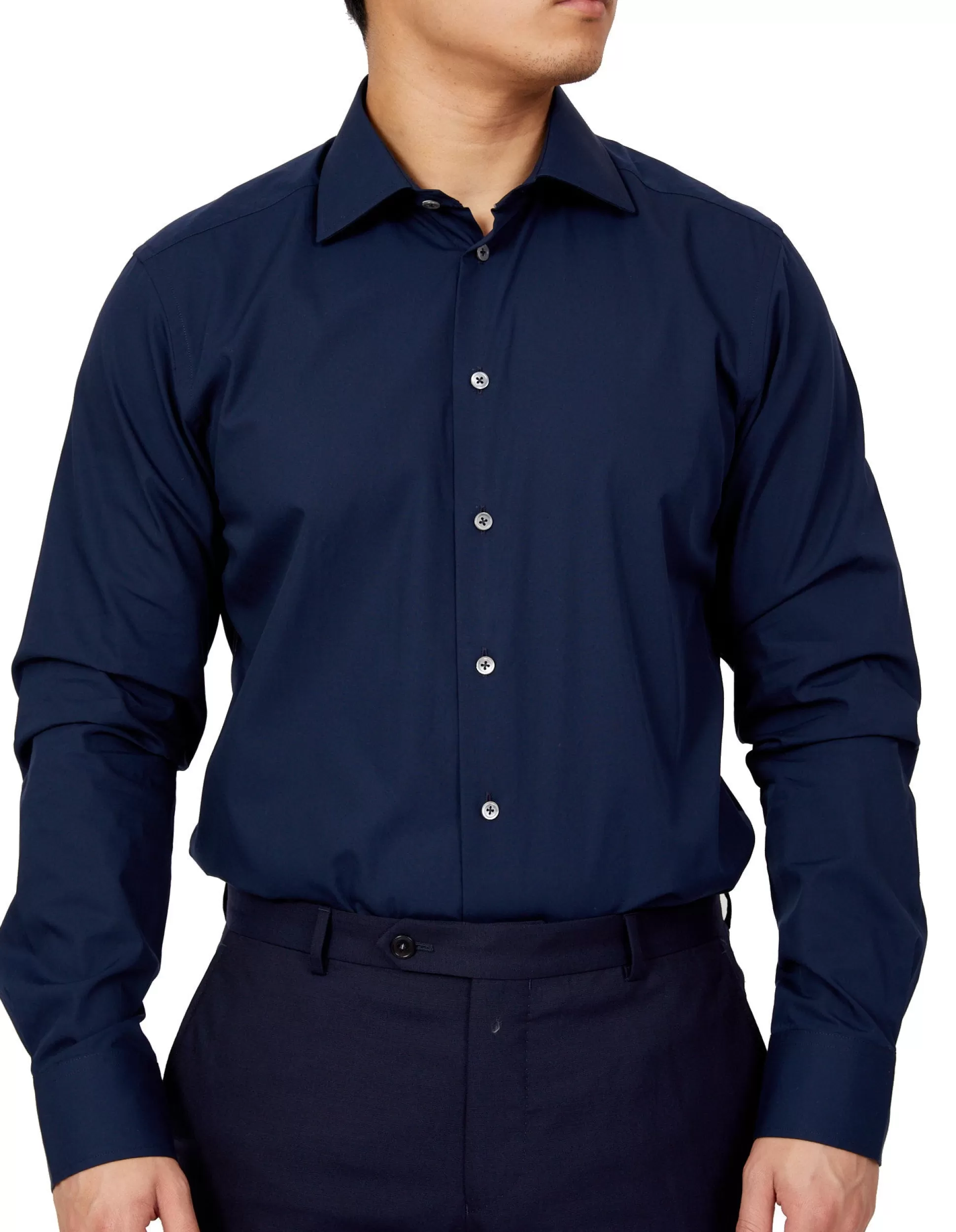 Cheap Henry Bucks HENRY SARTORIAL Plain Shirt Contemporary NAVY