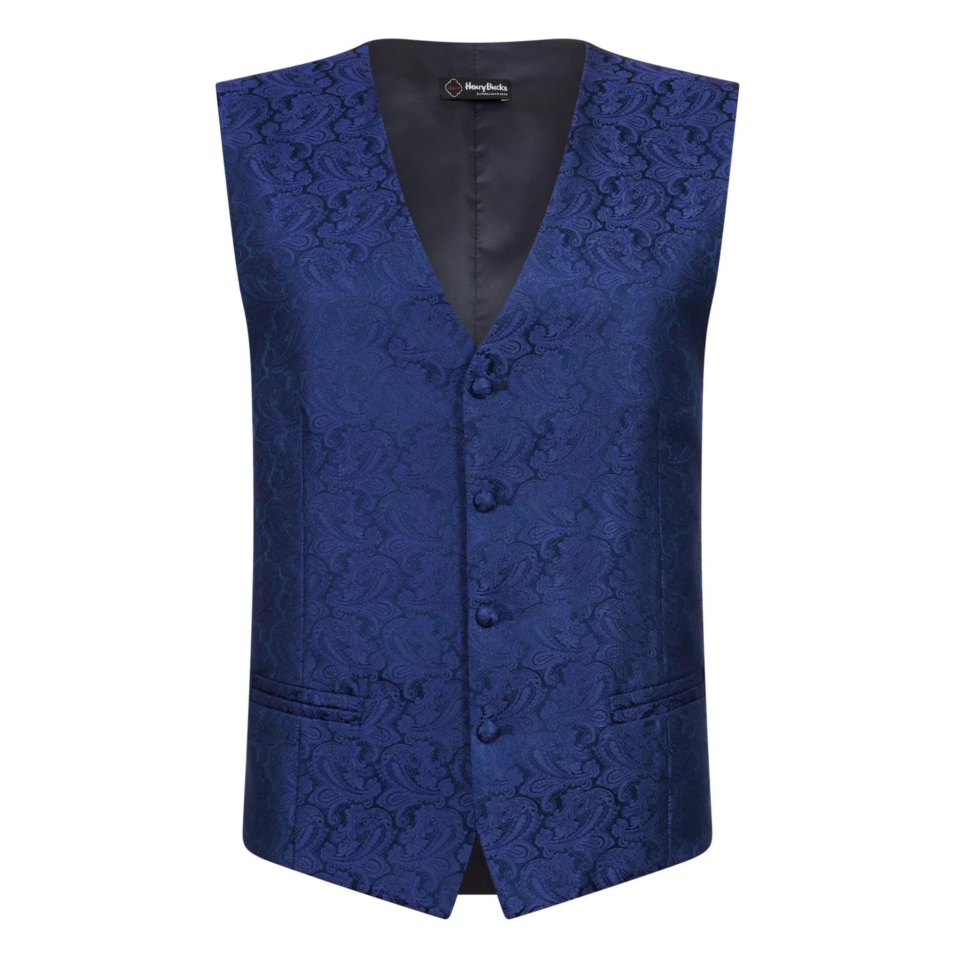 Discount Henry Bucks HENRY SARTORIAL Silk Vest NAVY