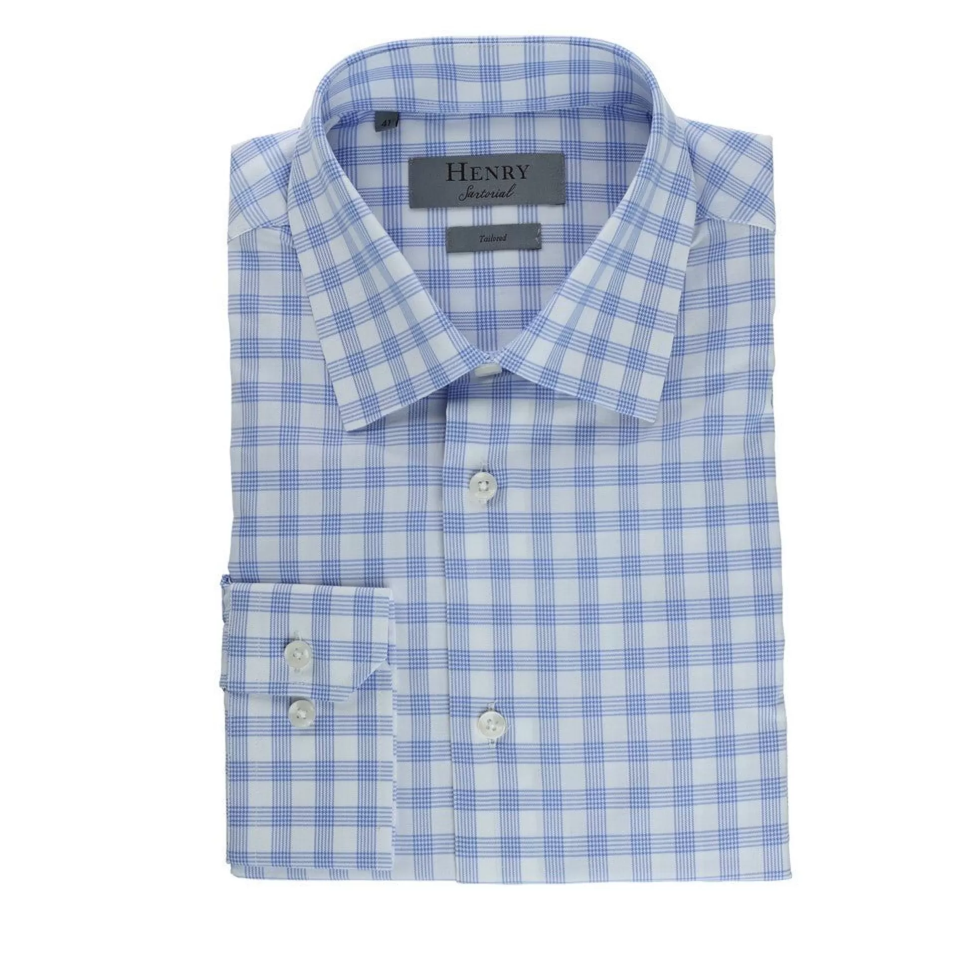 Online Henry Bucks HENRY SARTORIAL Single Cuff 100% Cotton Stripe Shirt PINK BLUE PINK BLUE SC