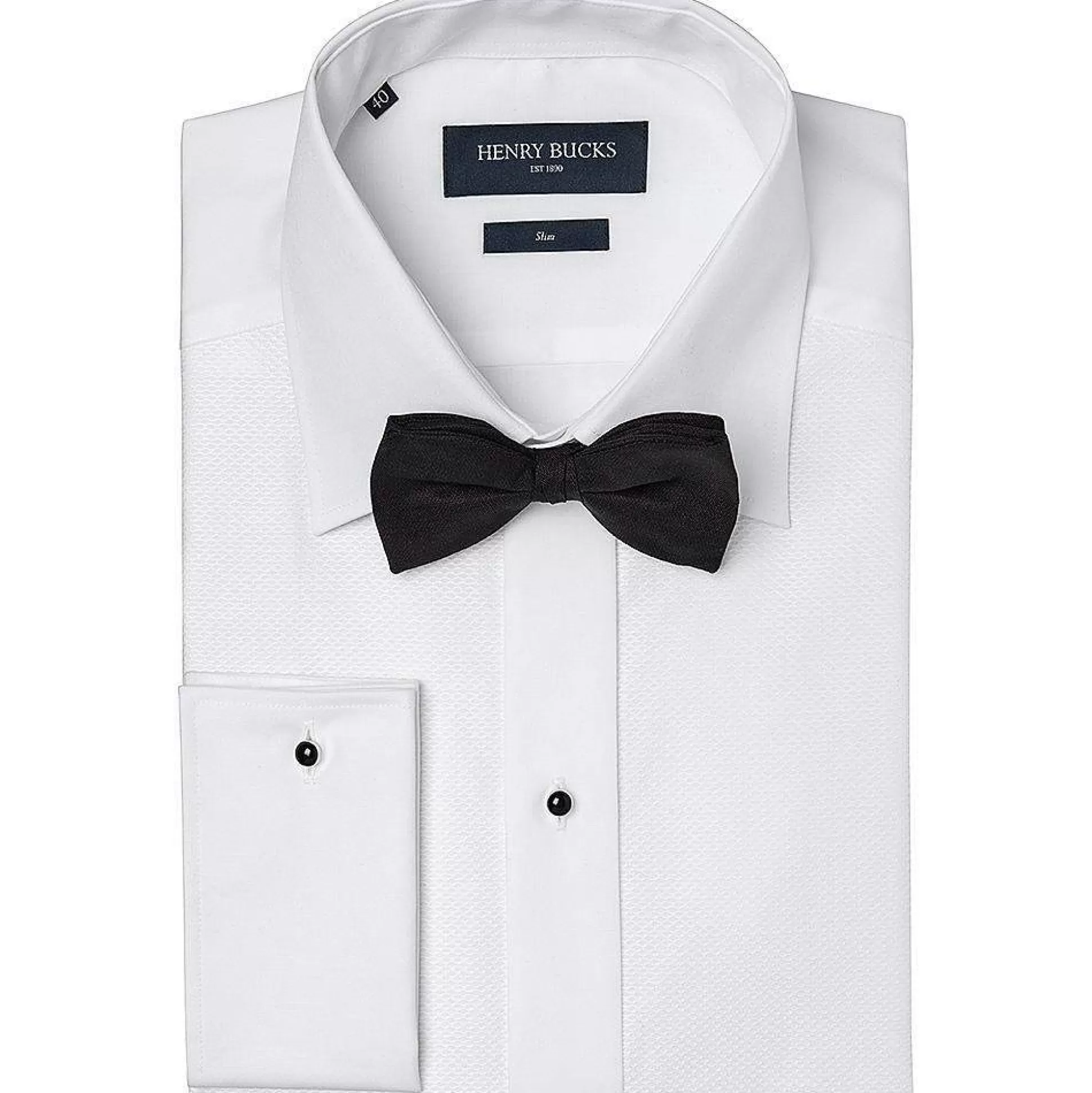 Hot Henry Bucks HENRY SARTORIAL Slim Fit Dinner Shirt WHITE WHITE DC-SLIM FIT