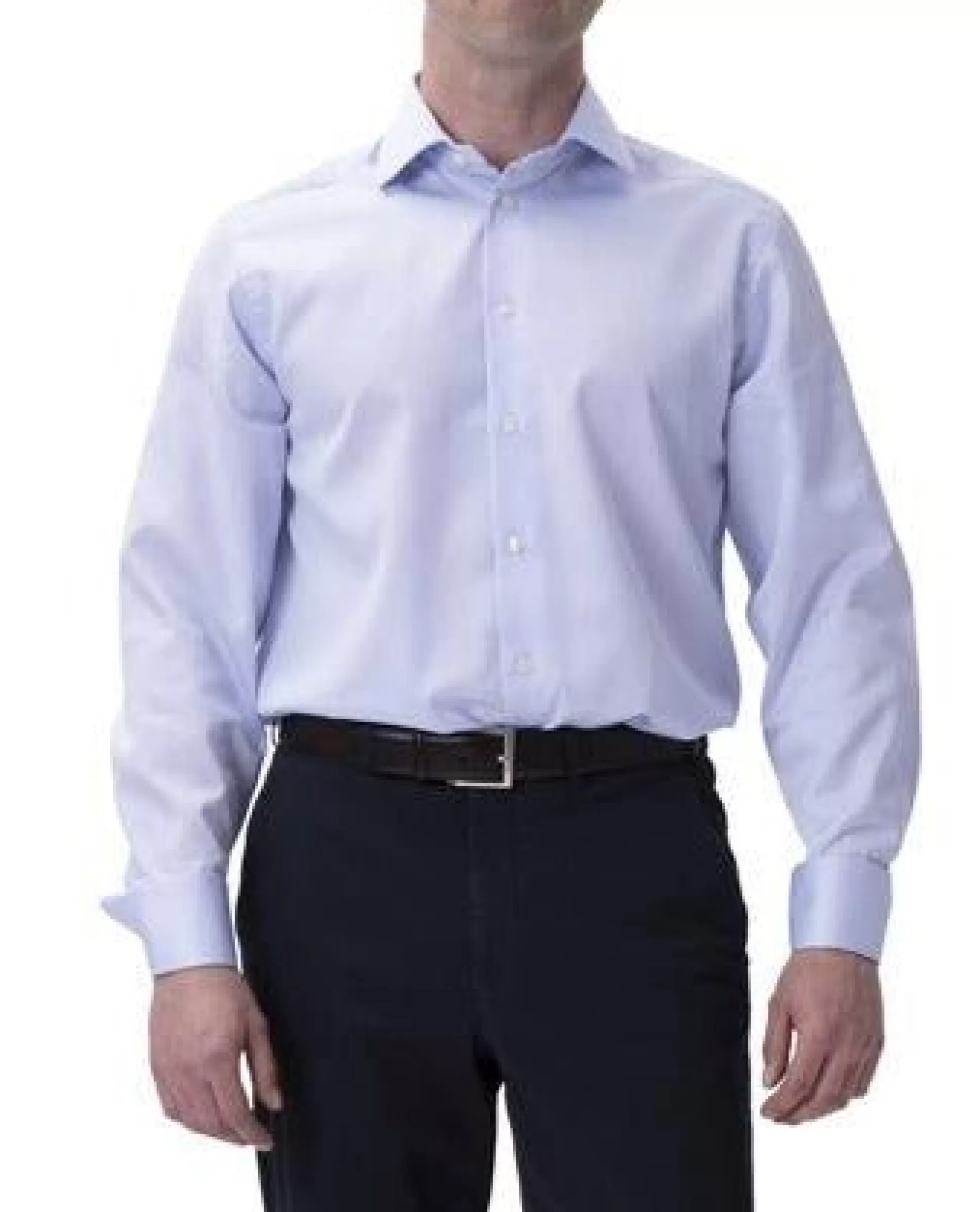 New Henry Bucks HENRY SARTORIAL Slim Plain Twill Shirt Double Cufflinks SKY SKY DC