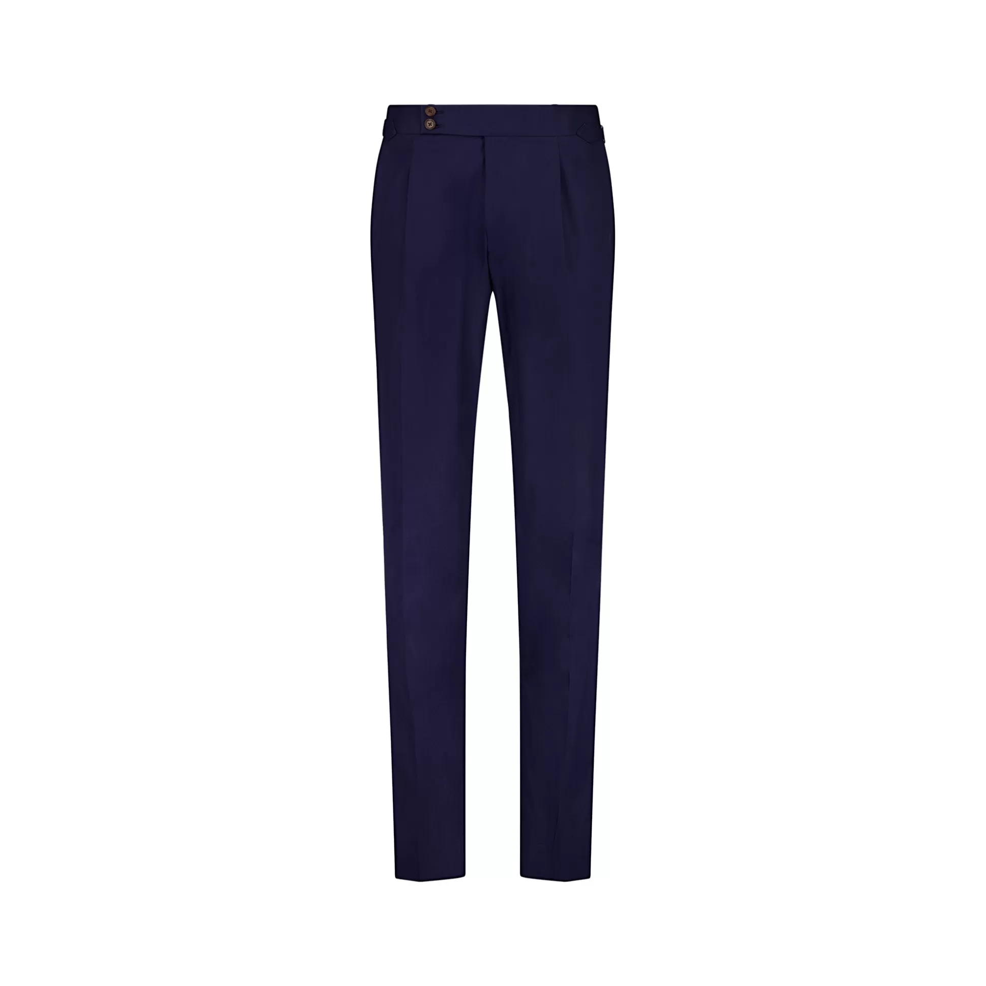 Outlet Henry Bucks HENRY SARTORIAL Solbiati Cotton Pleated Trousers NAVY REG