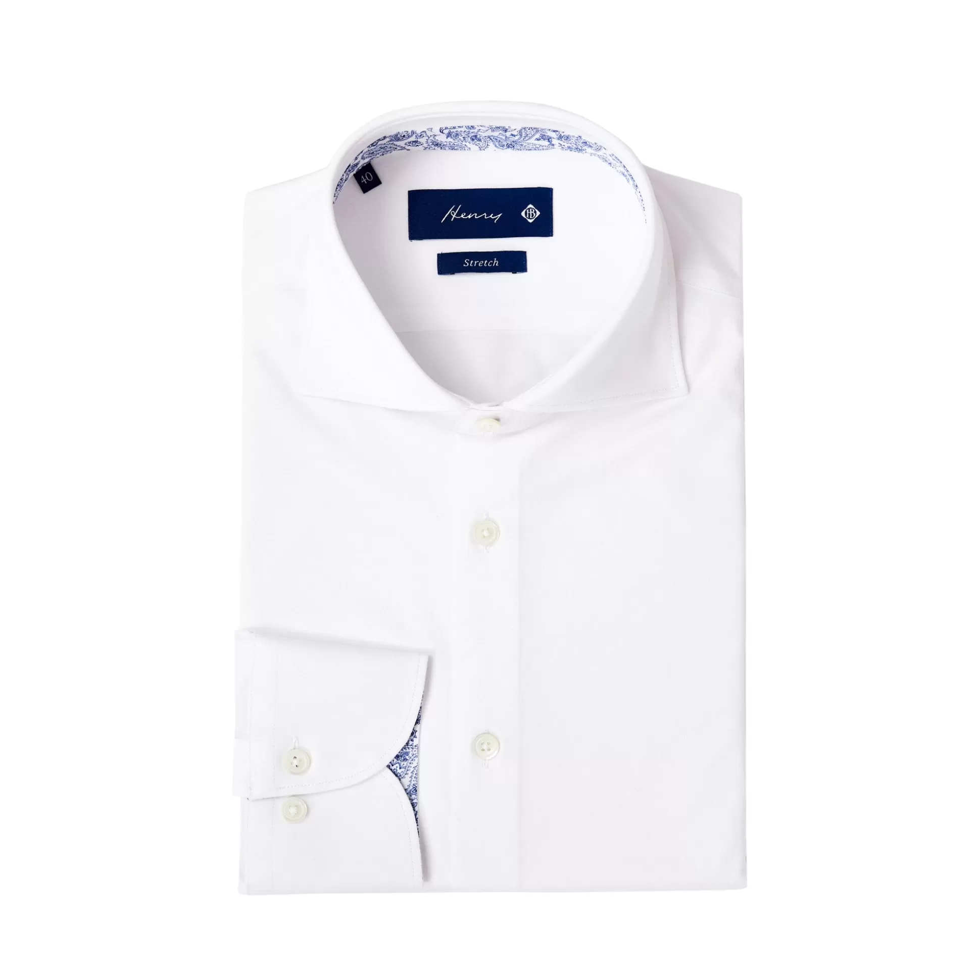 Store Henry Bucks HENRY SARTORIAL Stretch Shirt WHITE WHITE SC