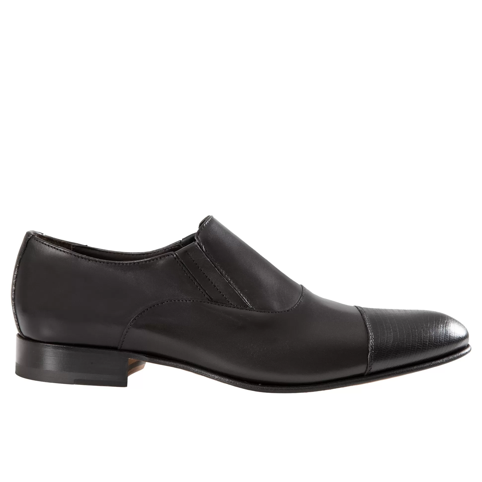 Discount Henry Bucks HENRY SARTORIAL Toe Cap Elastic Loafers BLACK