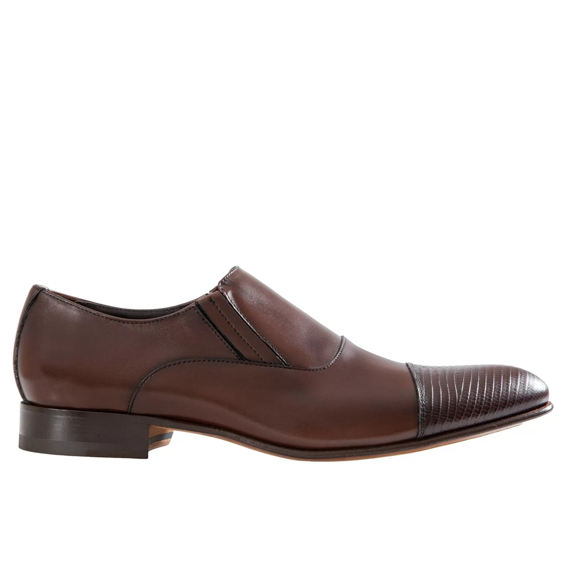 Best Henry Bucks HENRY SARTORIAL Toe Cap Elastic Loafers BROWN