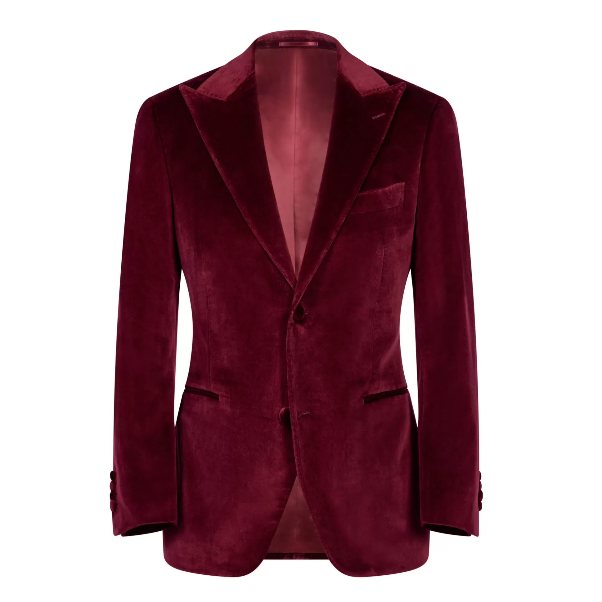 Best Sale Henry Bucks HENRY SARTORIAL Velvet Jacket BURGUNDY