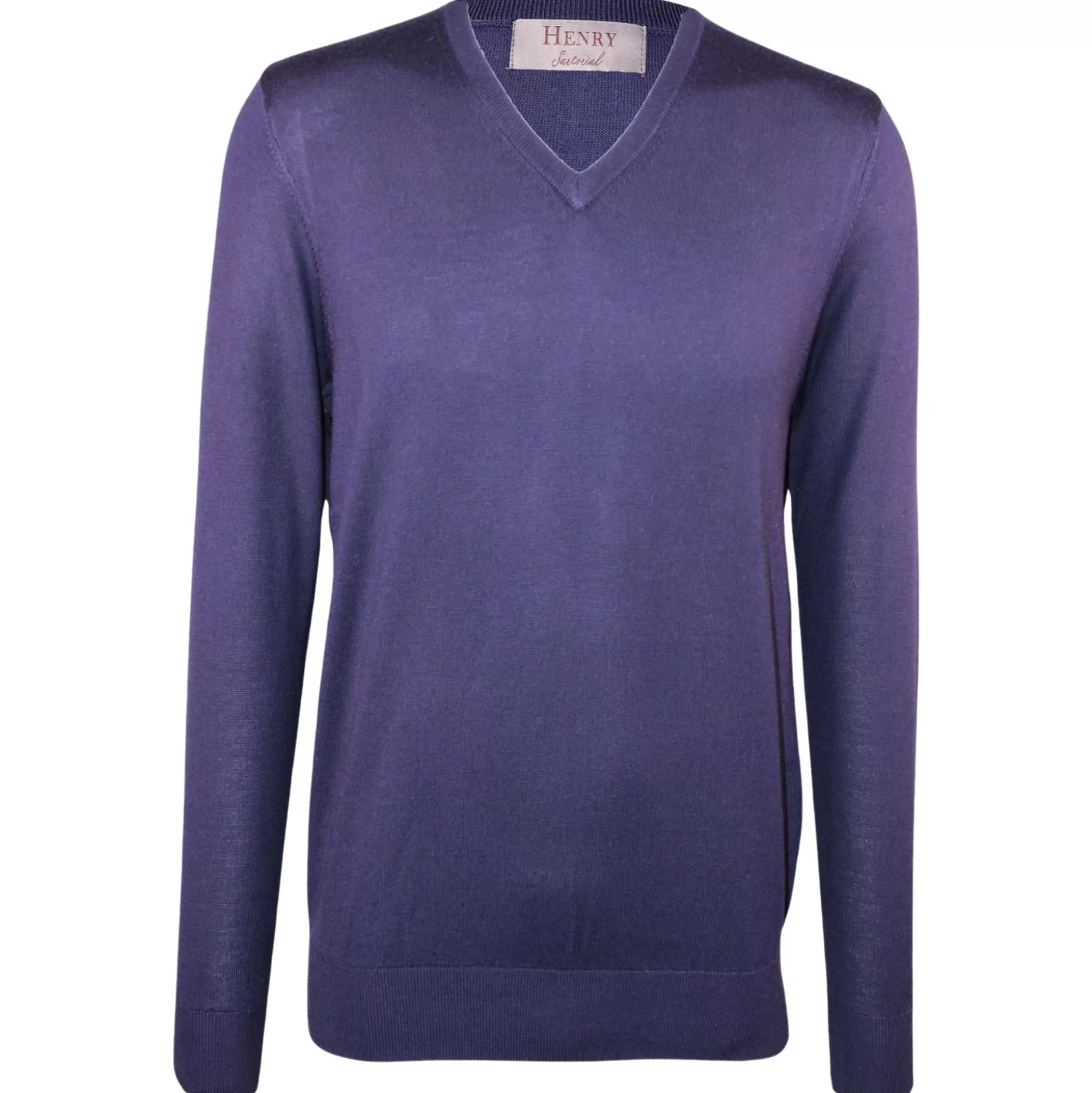 Sale Henry Bucks HENRY SARTORIAL V-Neck Jumper NAVY