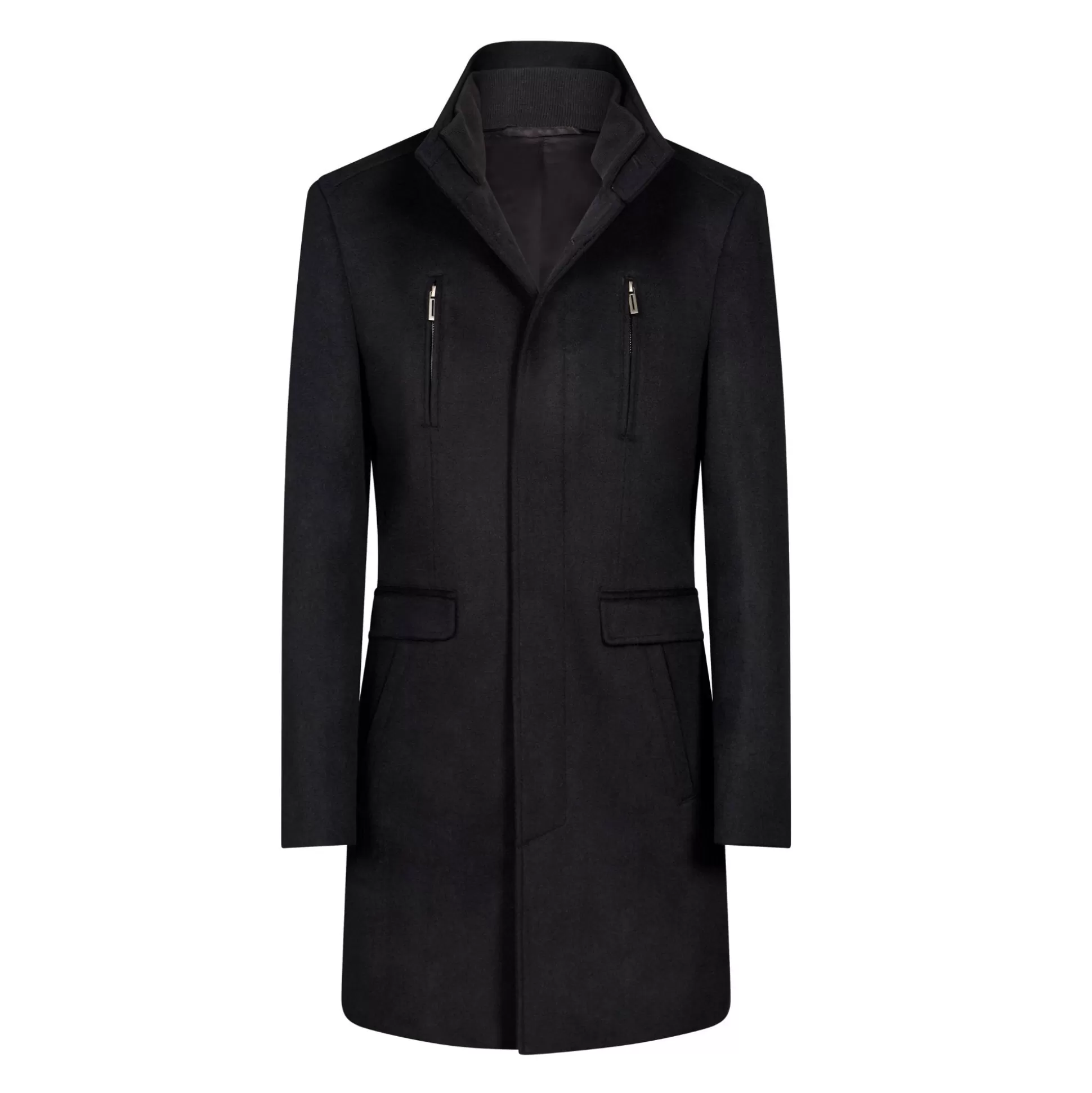 Online Henry Bucks HENRY SARTORIAL Wool Overcoat BLACK REG