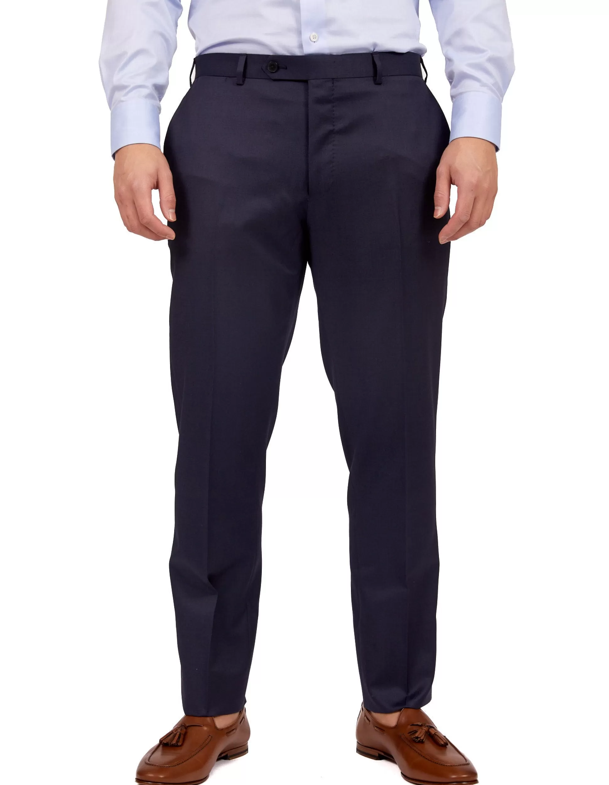 Cheap Henry Bucks HENRY SARTORIAL Wool Trousers MID NAVY REG