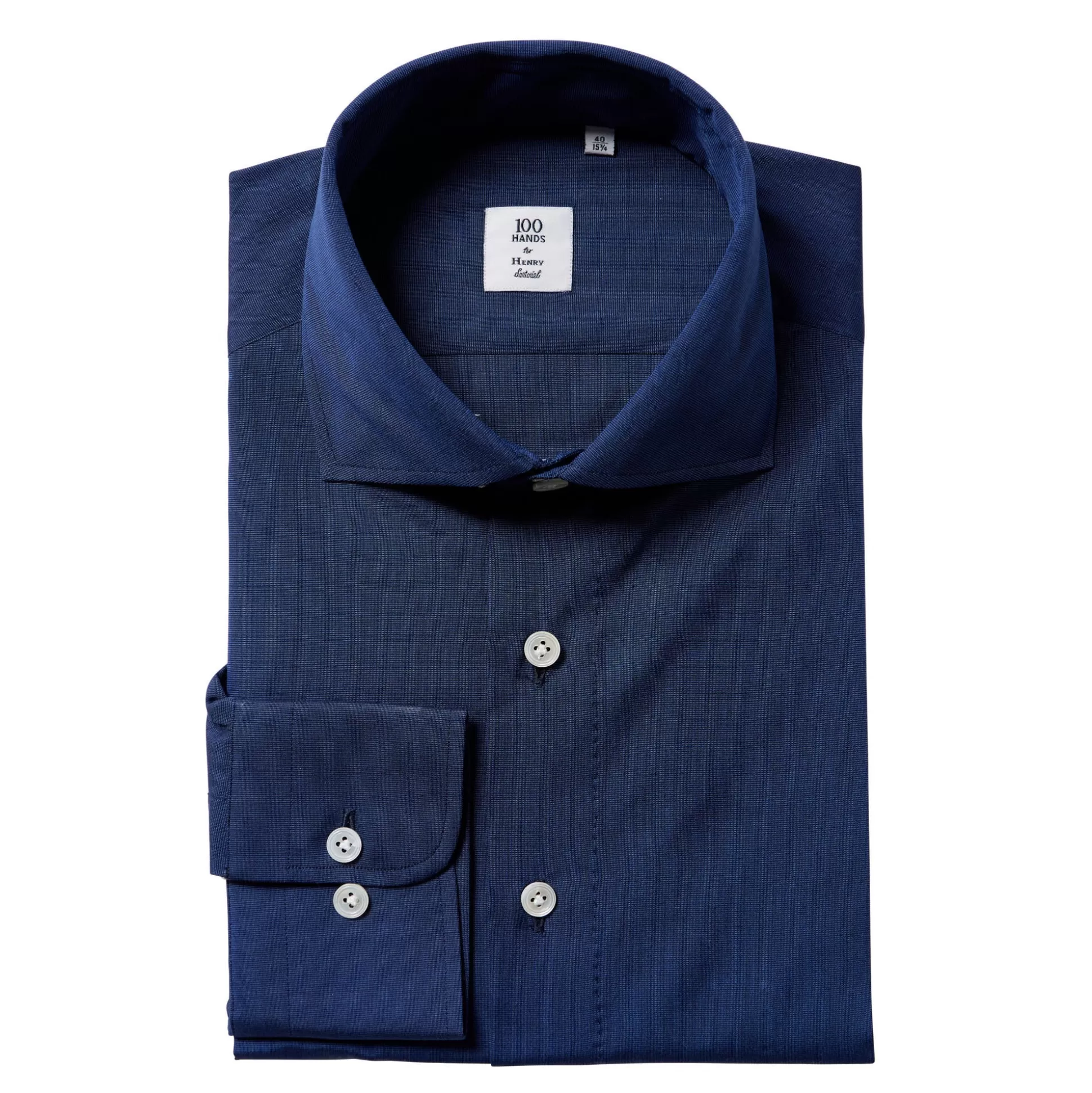 Online Henry Bucks HENRY SARTORIAL X 100 HANDS Chambray Shirt NAVY