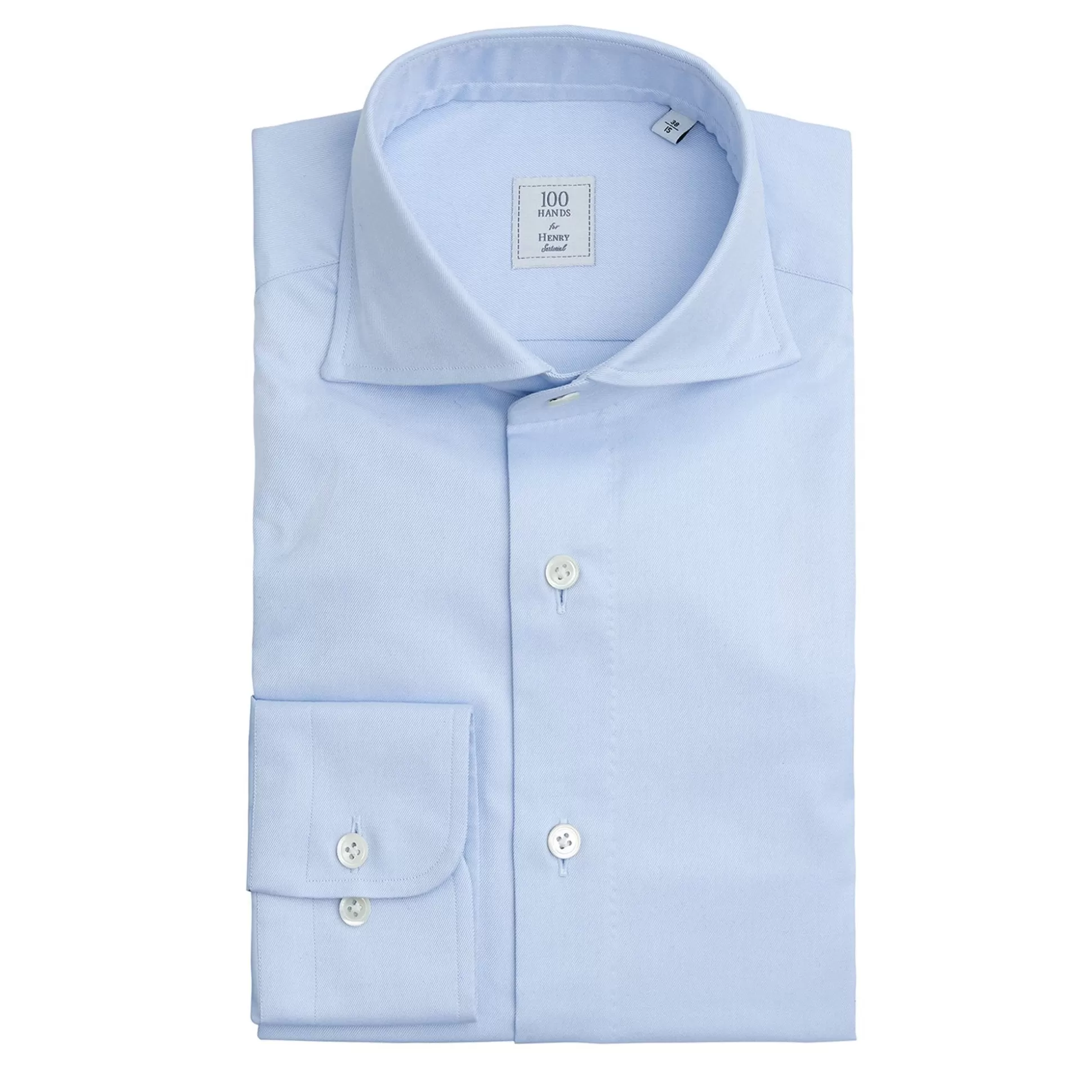 Shop Henry Bucks HENRY SARTORIAL X 100 HANDS Twill Shirt SKY