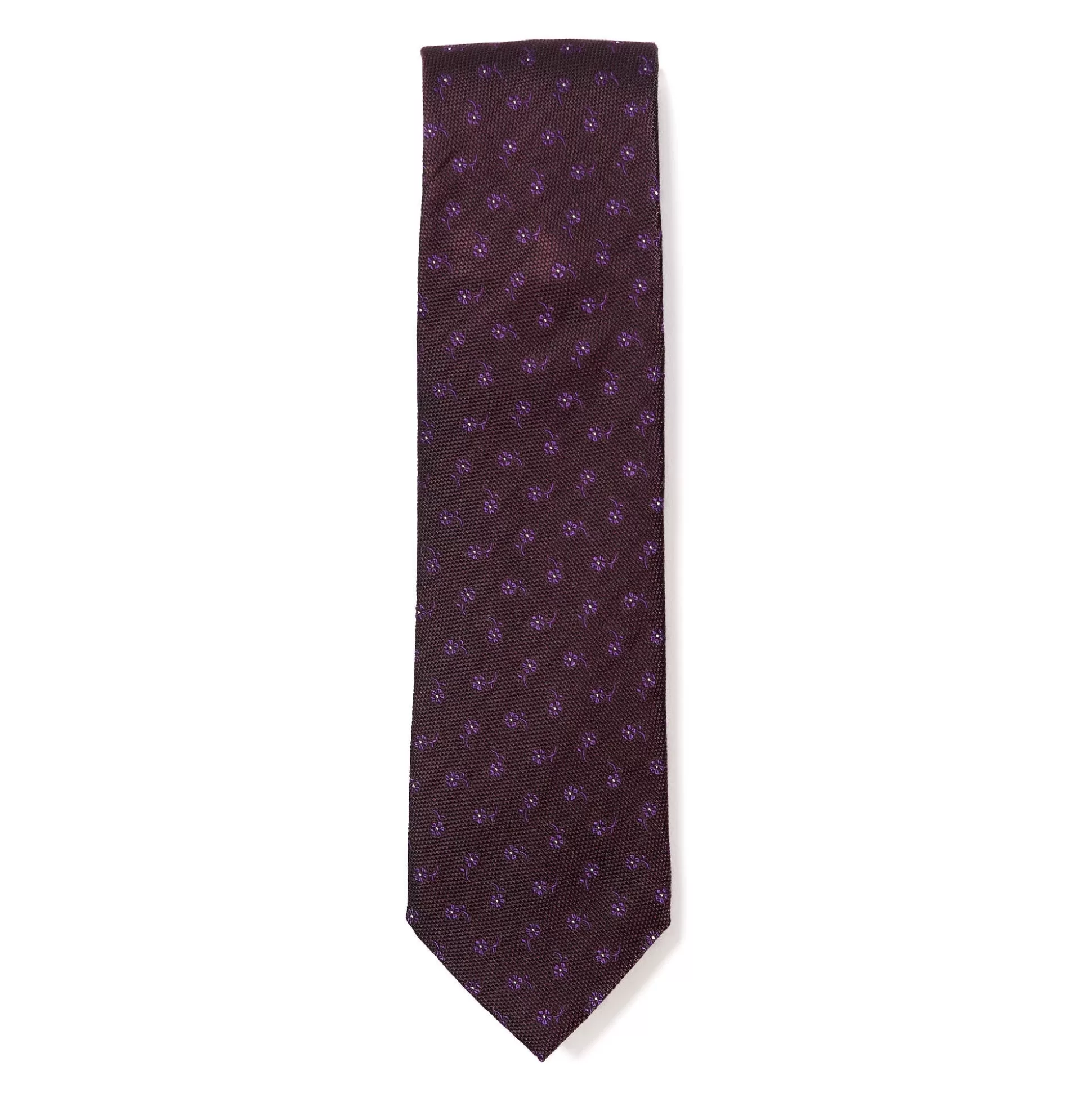 Cheap Henry Bucks HENRY SARTORIAL X CANTINI Floral Tie DARK RED/BURGUNDY