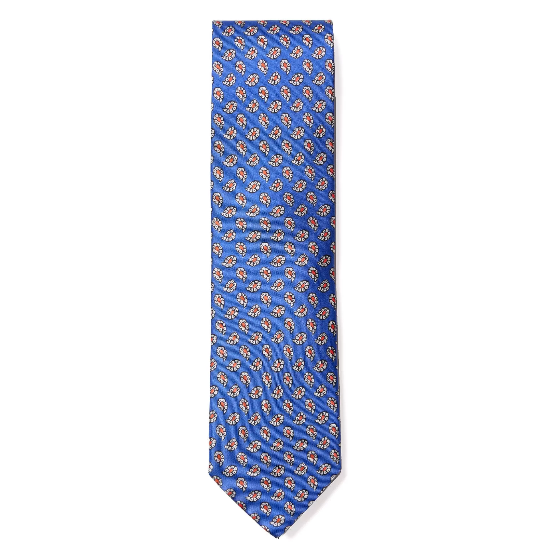 Shop Henry Bucks HENRY SARTORIAL X CANTINI Paisley Silk Tie BLUE