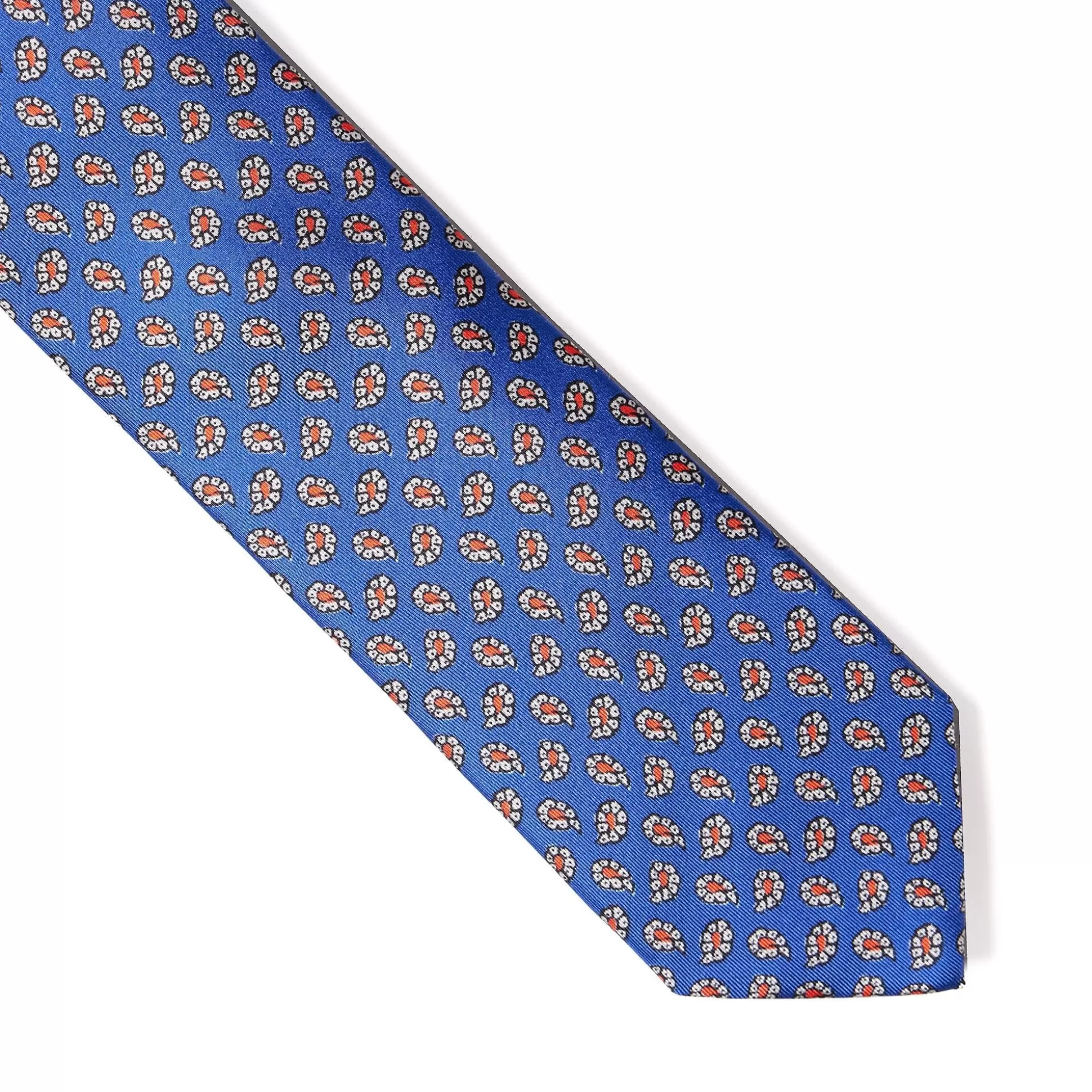 Shop Henry Bucks HENRY SARTORIAL X CANTINI Paisley Silk Tie BLUE