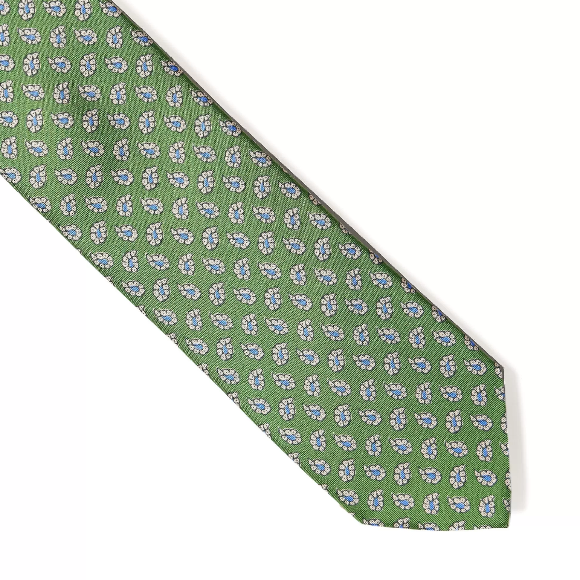 Online Henry Bucks HENRY SARTORIAL X CANTINI Paisley Silk Tie GREEN