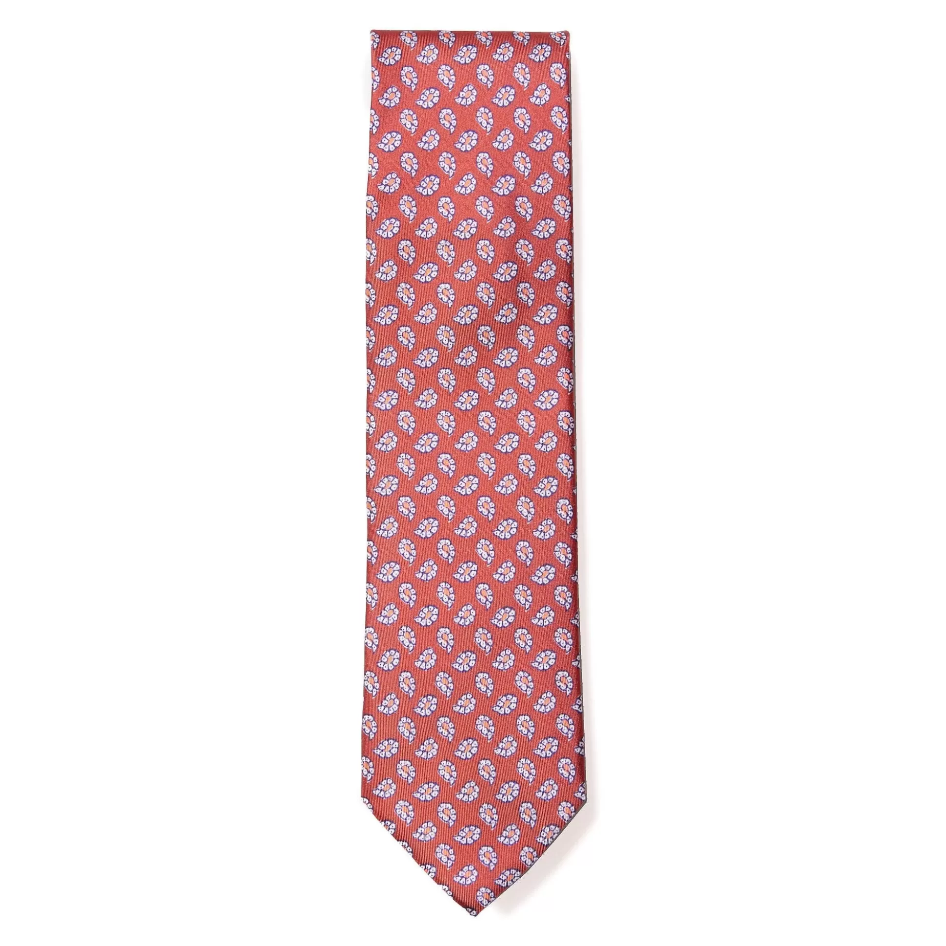 Cheap Henry Bucks HENRY SARTORIAL X CANTINI Paisley Silk Tie RED