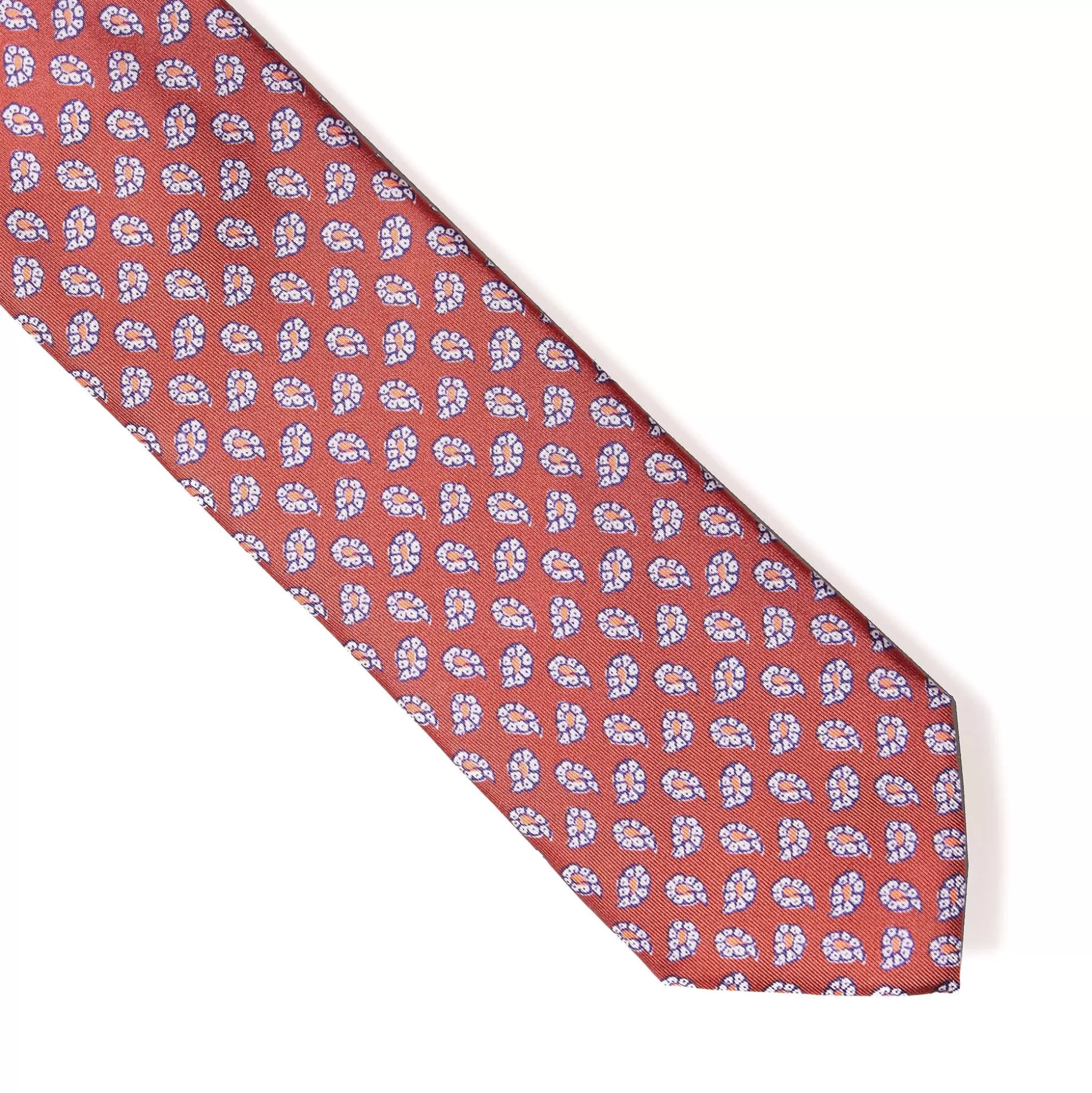 Cheap Henry Bucks HENRY SARTORIAL X CANTINI Paisley Silk Tie RED