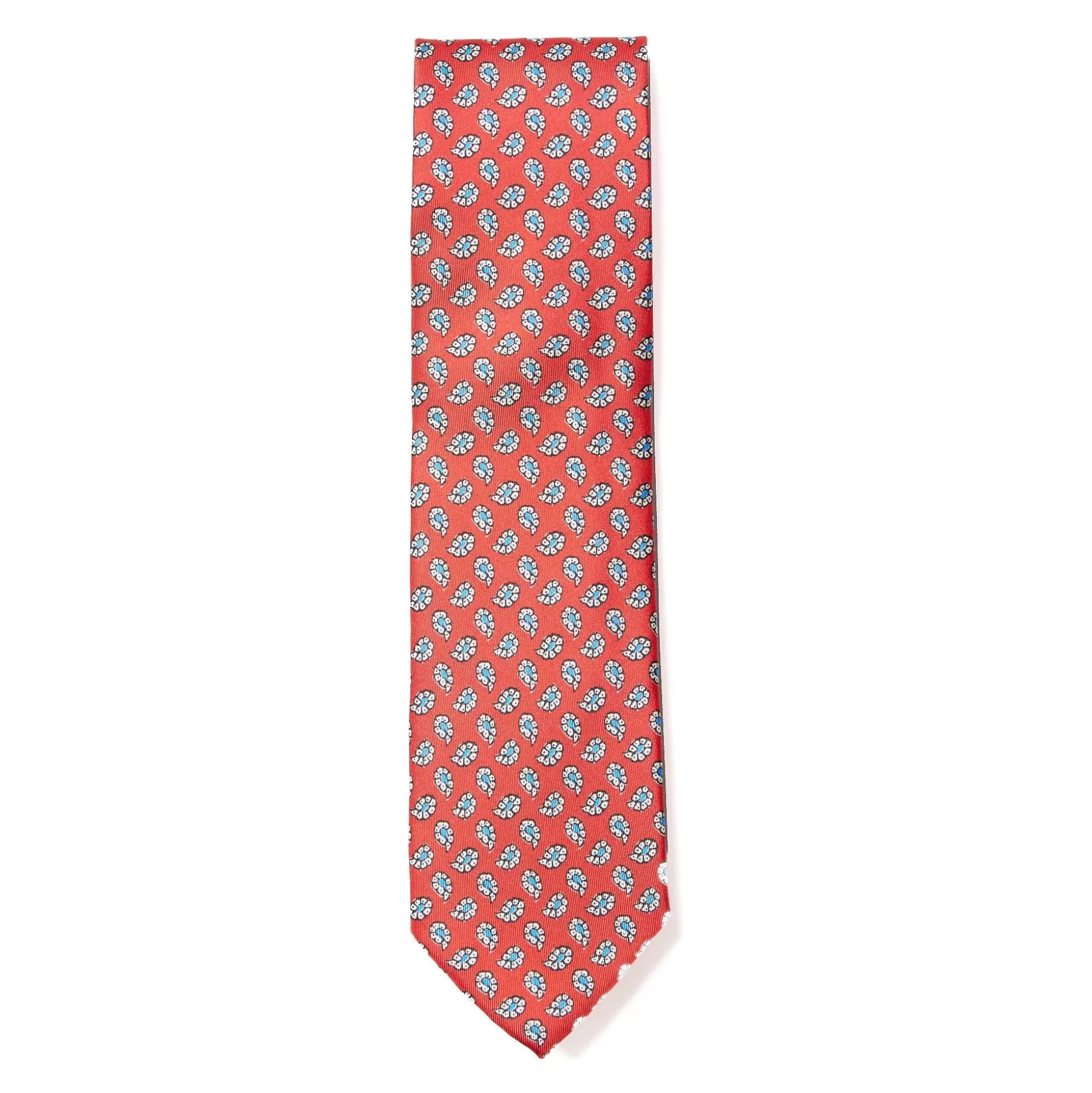 Outlet Henry Bucks HENRY SARTORIAL X CANTINI Paisley Silk Tie SCARLET