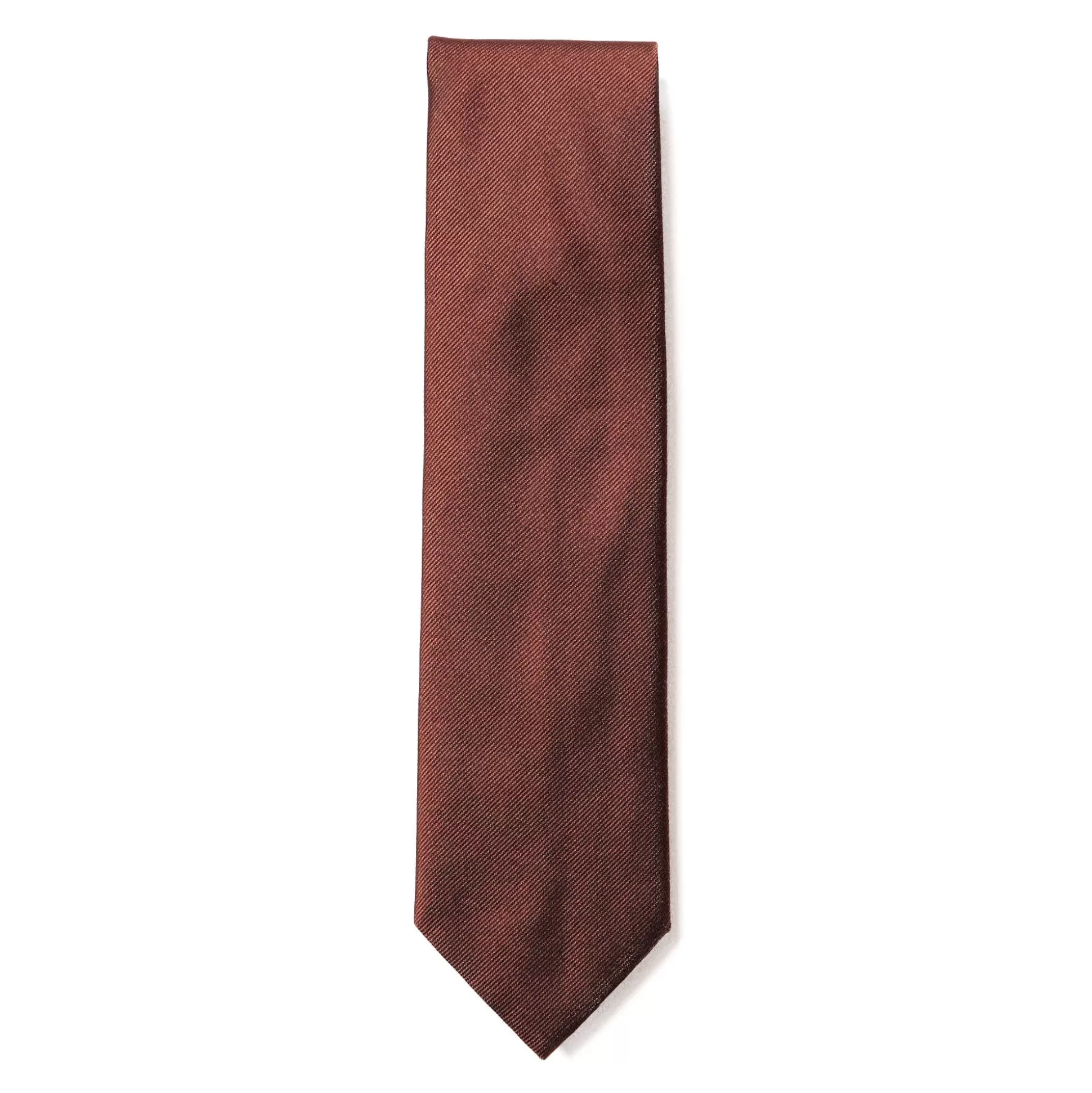 Shop Henry Bucks HENRY SARTORIAL X CANTINI Plain Woven Tie BROWN