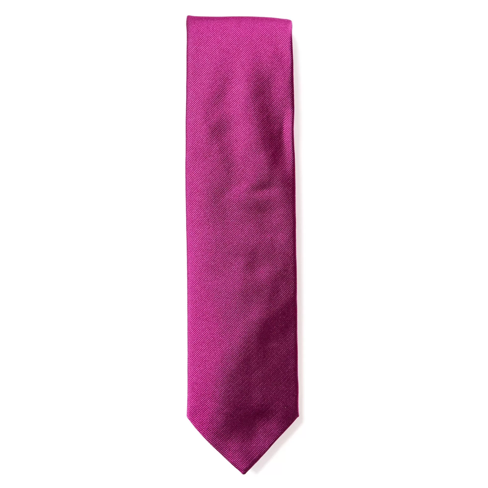 Online Henry Bucks HENRY SARTORIAL X CANTINI Plain Woven Tie MAGENTA