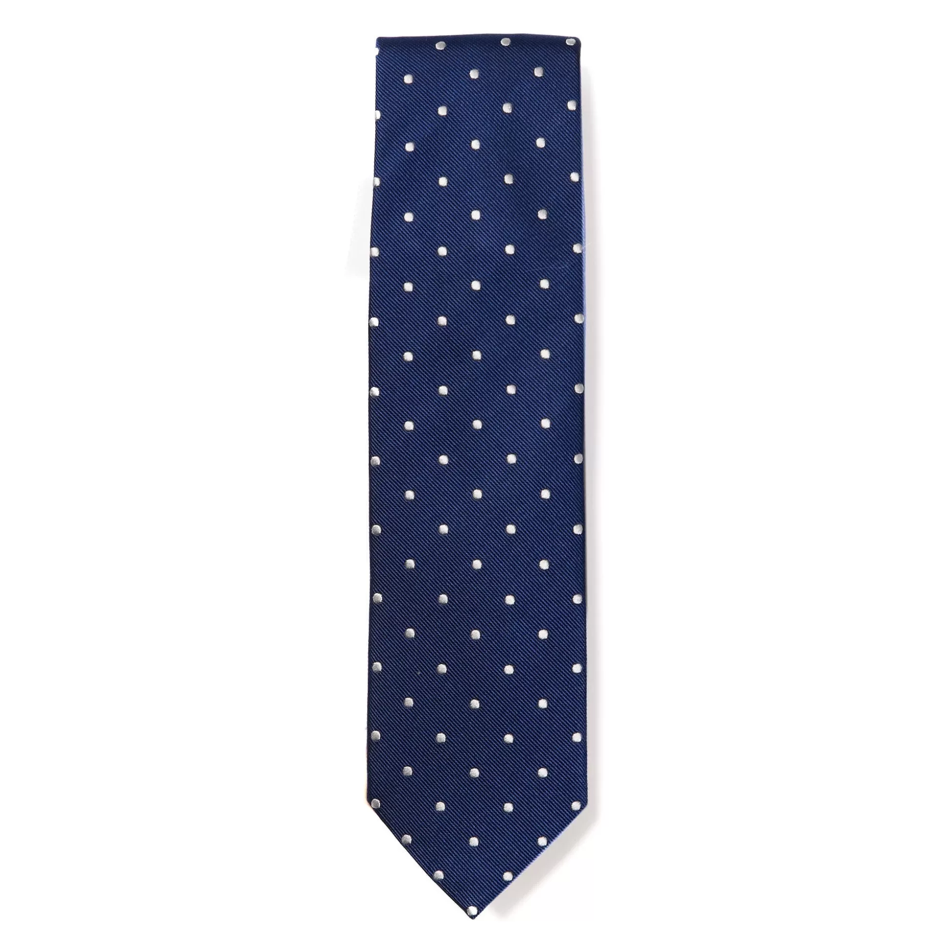 New Henry Bucks HENRY SARTORIAL X CANTINI Polka Silk Tie BLUE/WHITE