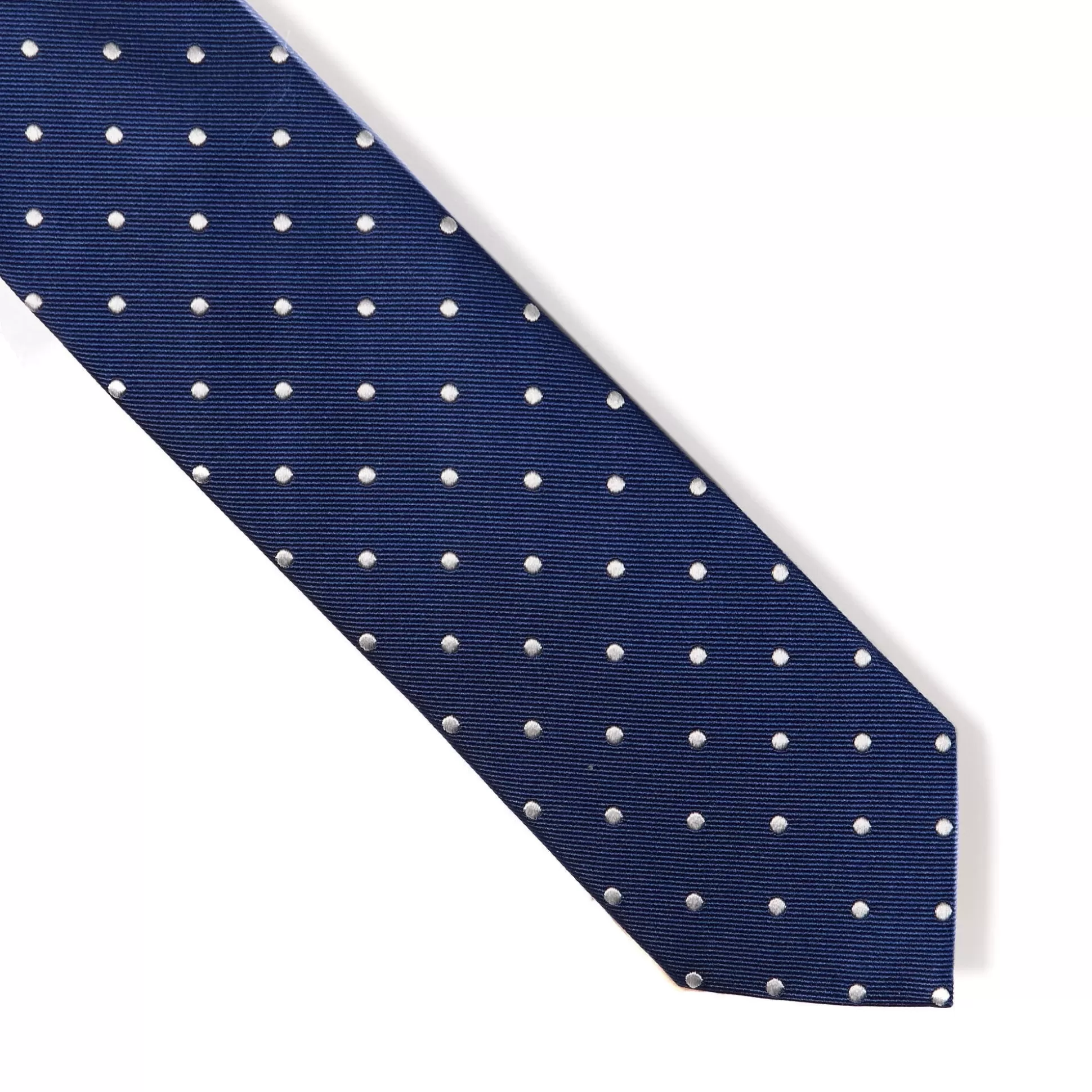 New Henry Bucks HENRY SARTORIAL X CANTINI Polka Silk Tie BLUE/WHITE