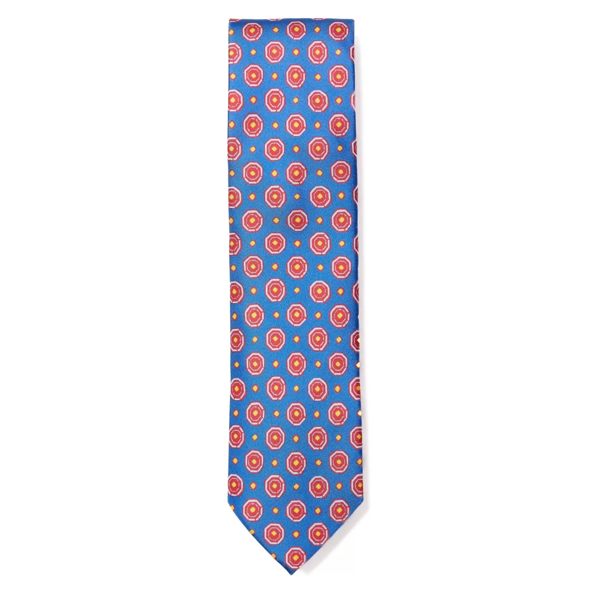 Outlet Henry Bucks HENRY SARTORIAL X CANTINI Printed Silk Tie BLUE/RED