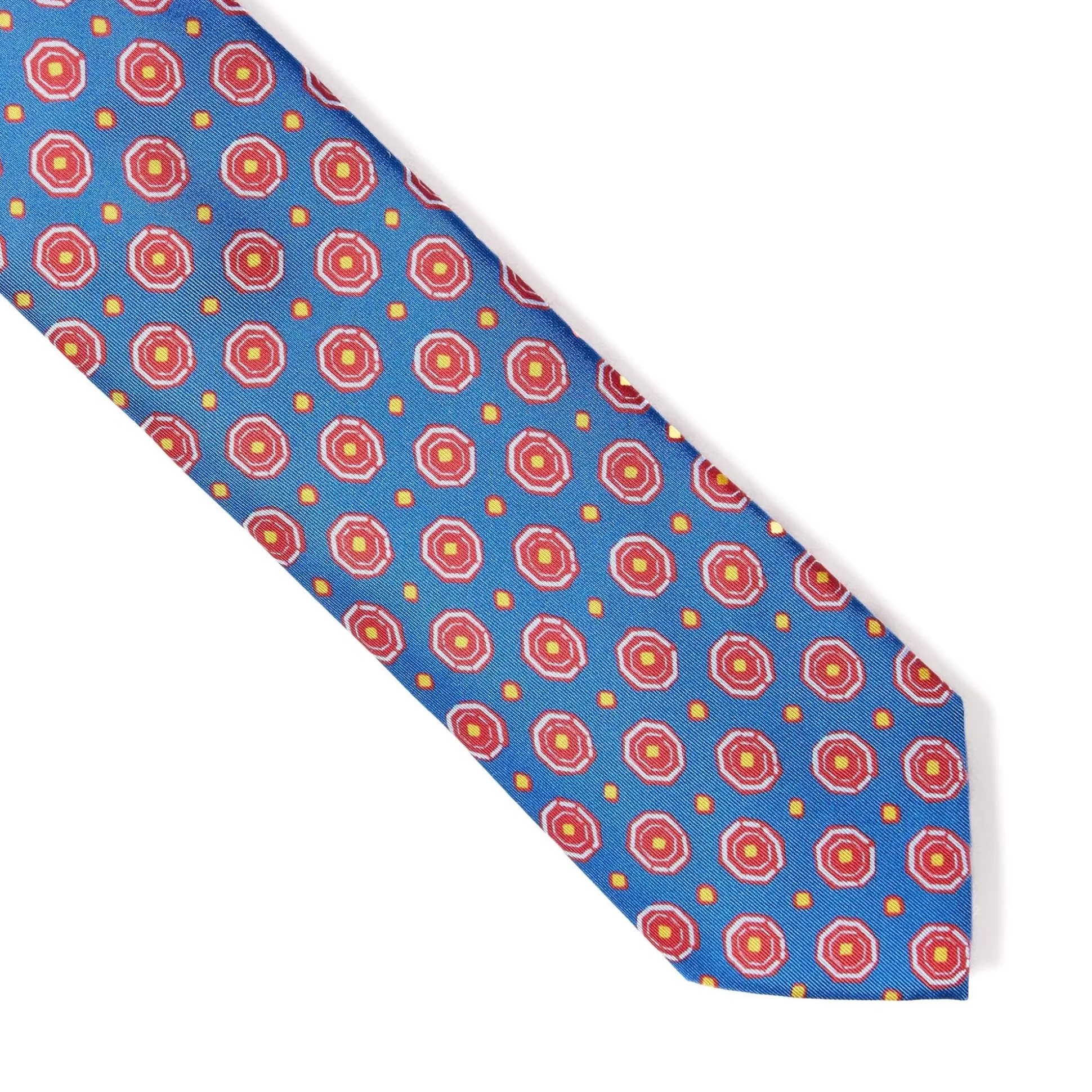 Outlet Henry Bucks HENRY SARTORIAL X CANTINI Printed Silk Tie BLUE/RED