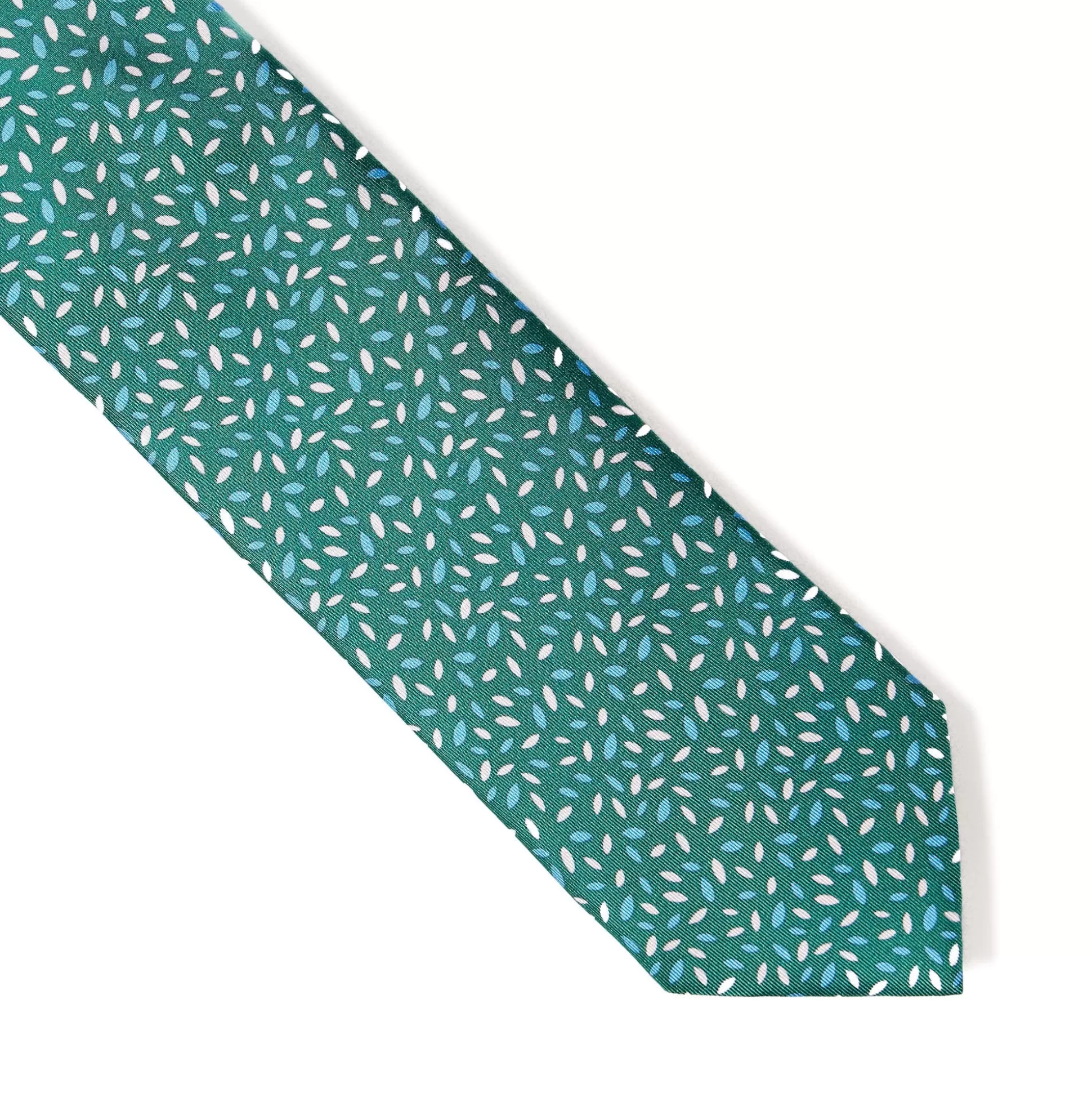 Cheap Henry Bucks HENRY SARTORIAL X CANTINI Printed Silk Tie GREEN