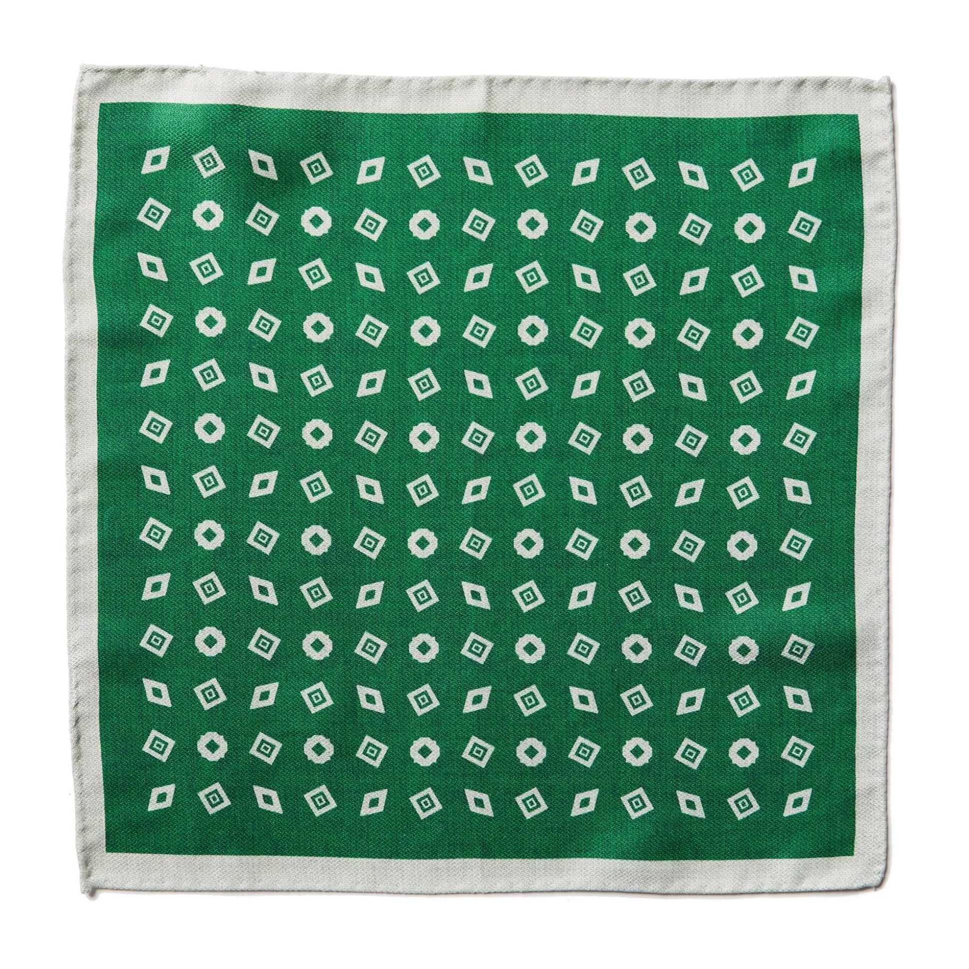 Store Henry Bucks HENRY SARTORIAL X CANTINI Silk Pocket Square GREEN