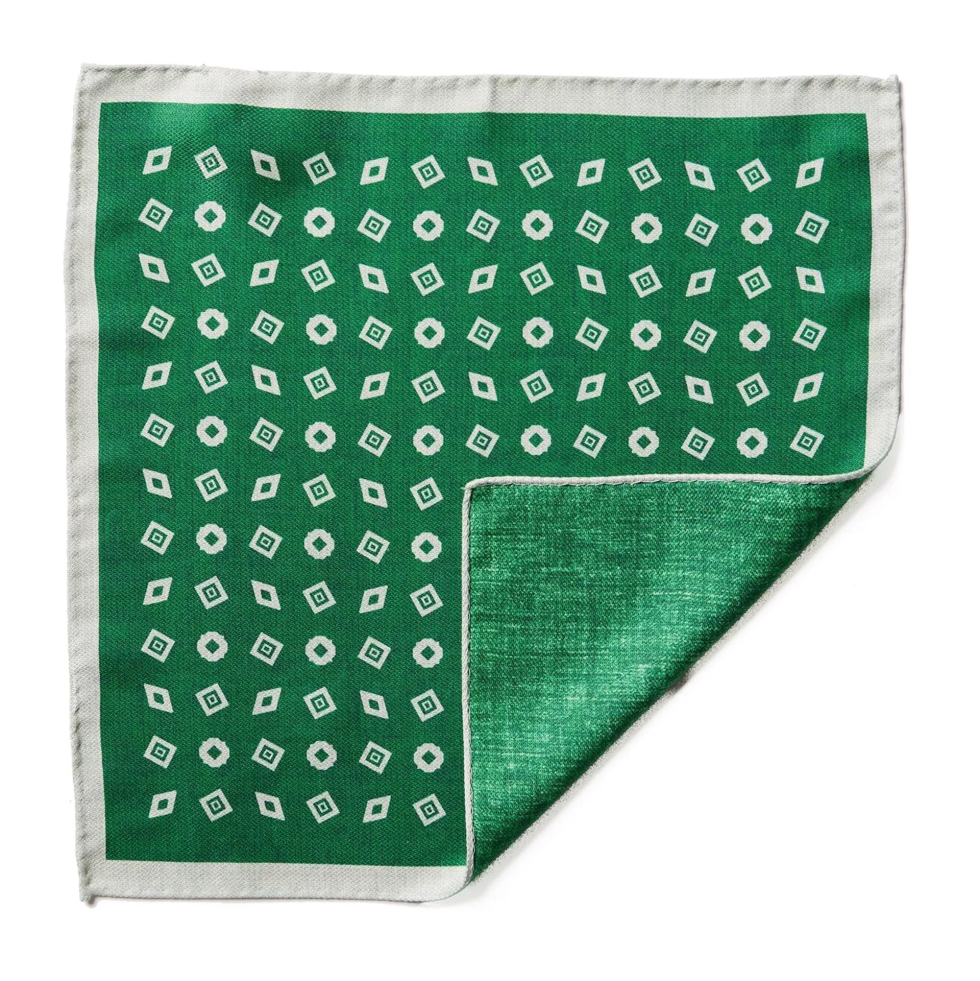 Store Henry Bucks HENRY SARTORIAL X CANTINI Silk Pocket Square GREEN