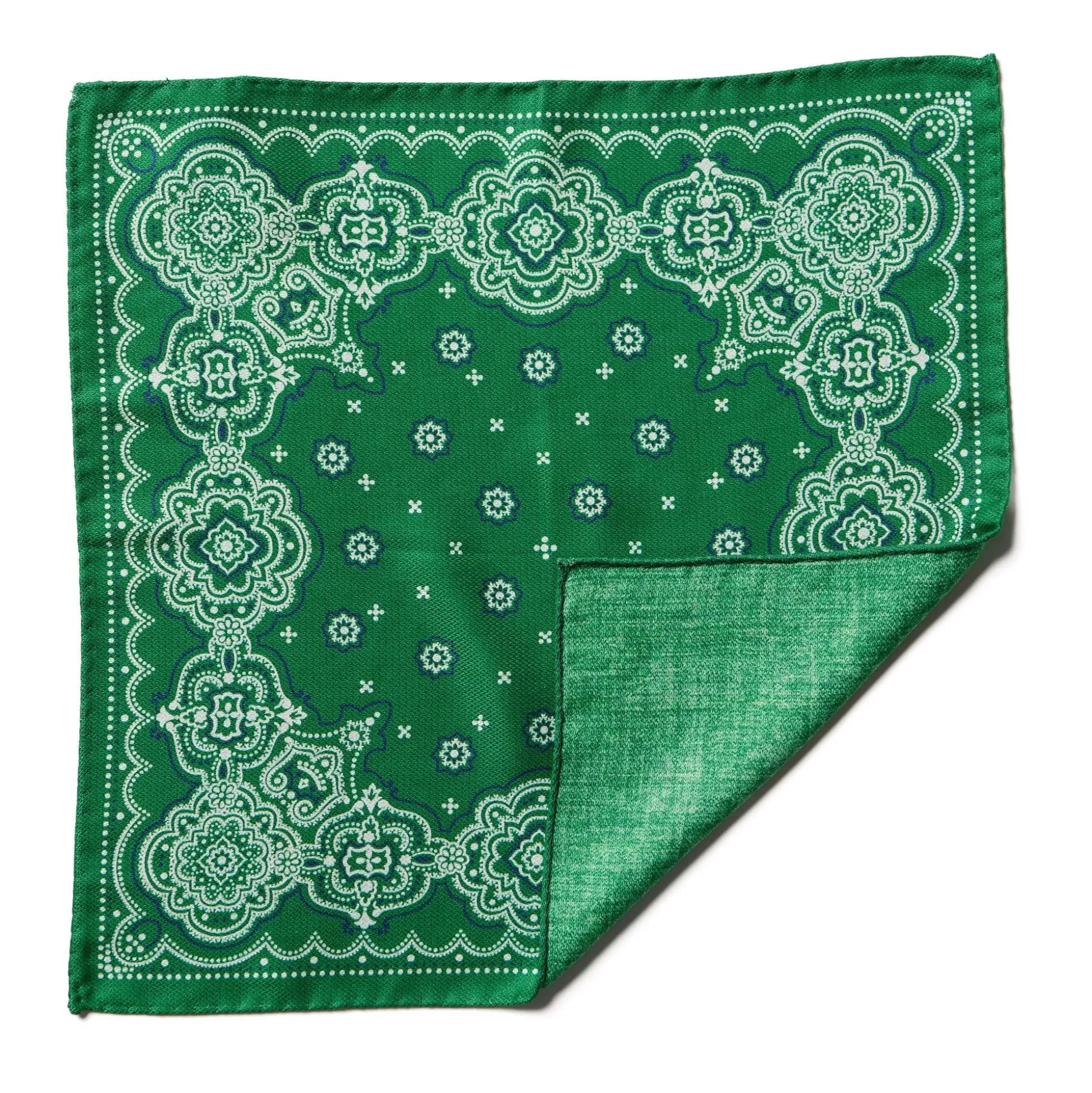 Cheap Henry Bucks HENRY SARTORIAL X CANTINI Silk Pocket Square GREEN