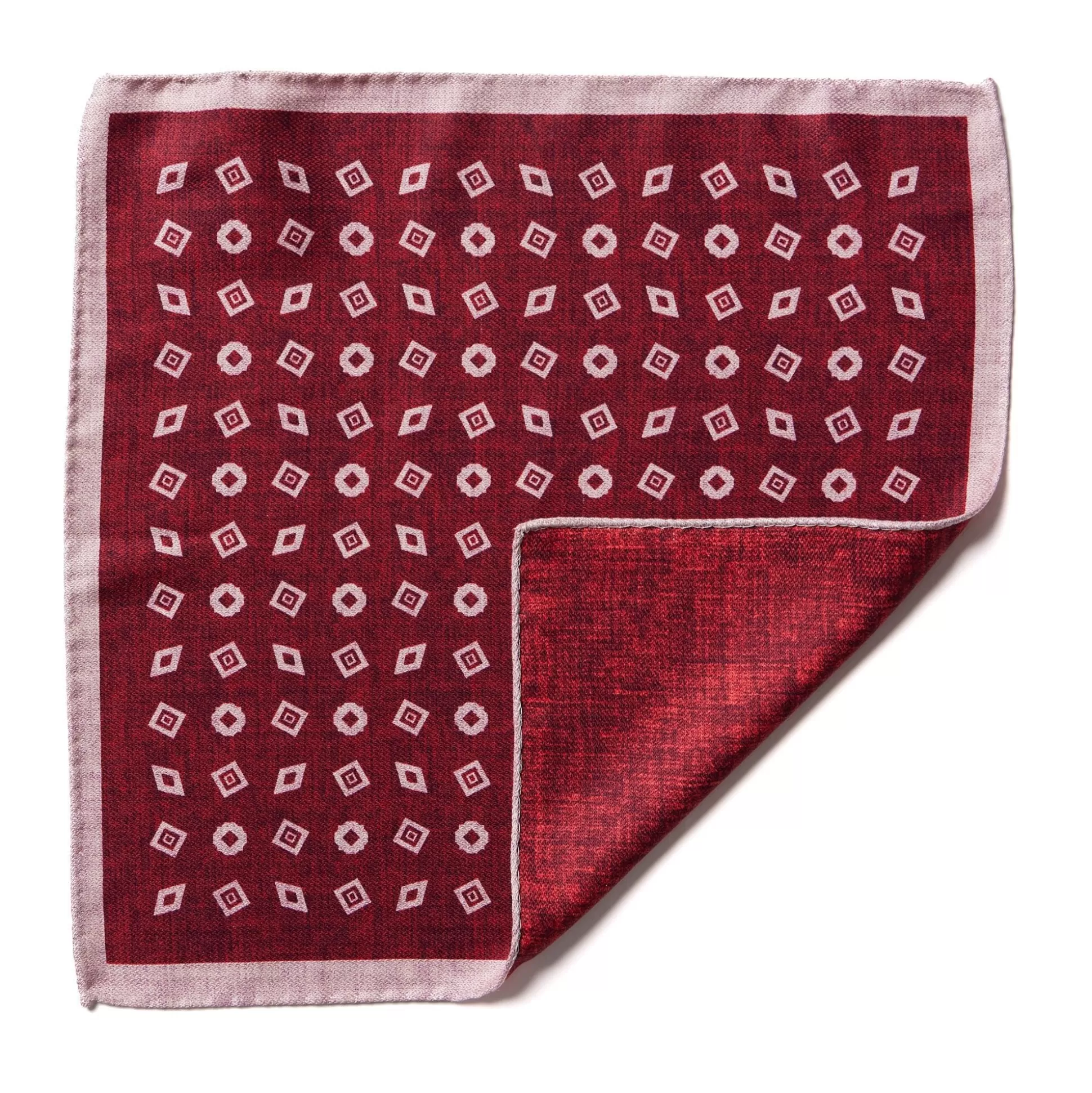 Best Sale Henry Bucks HENRY SARTORIAL X CANTINI Silk Pocket Square RED