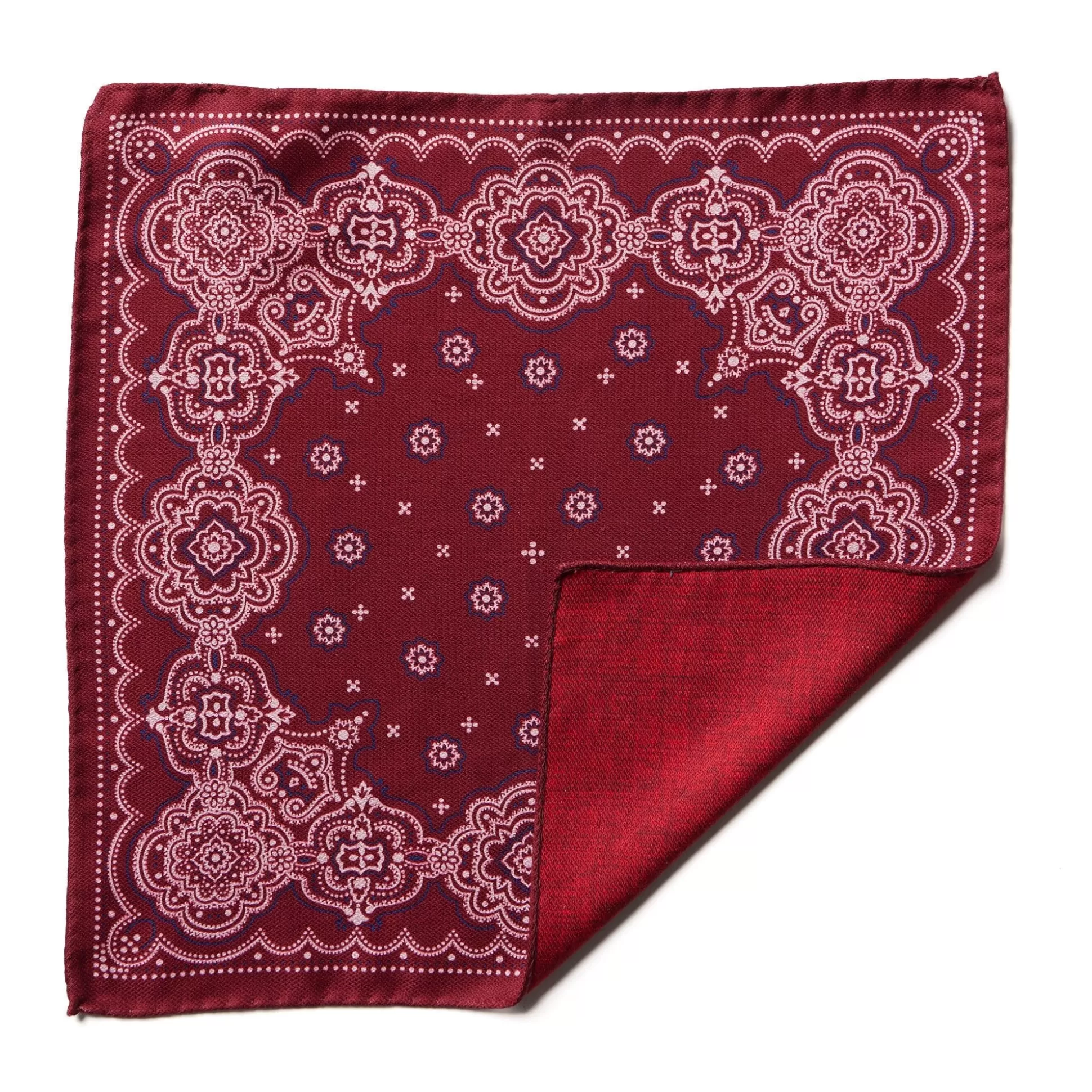 Sale Henry Bucks HENRY SARTORIAL X CANTINI Silk Pocket Square RED