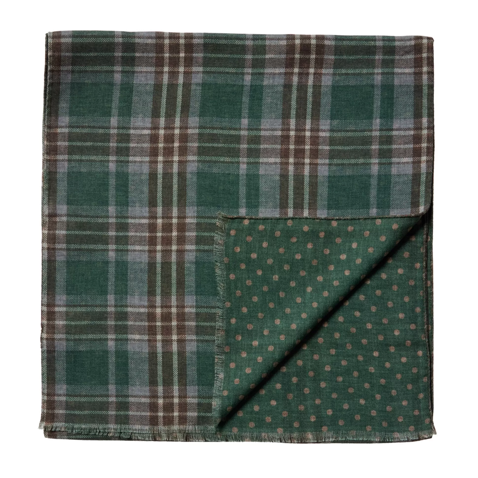 Hot Henry Bucks HENRY SARTORIAL X CANTINI Wool Scarf DARK GREEN