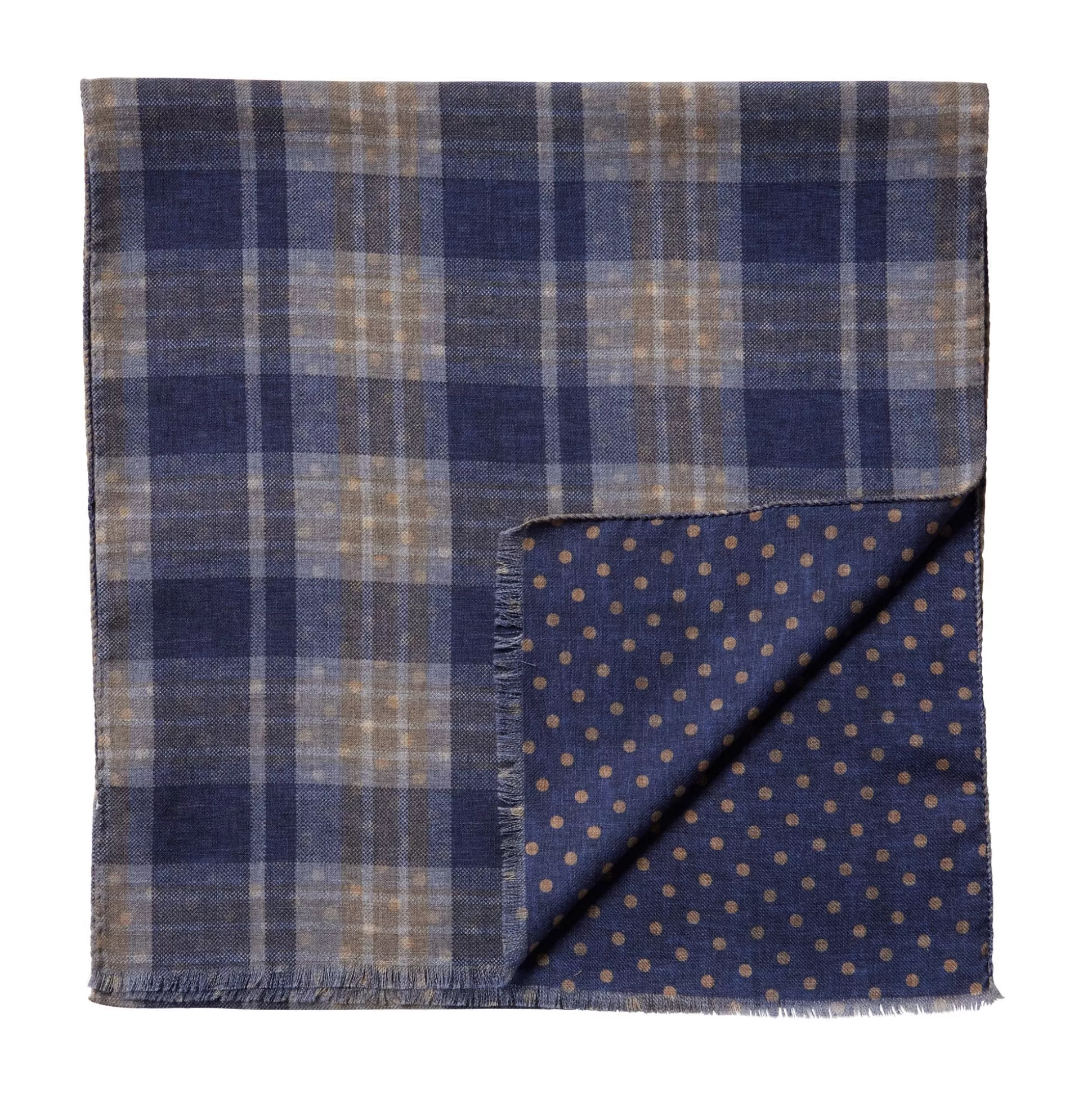 Cheap Henry Bucks HENRY SARTORIAL X CANTINI Wool Scarf DARK NAVY