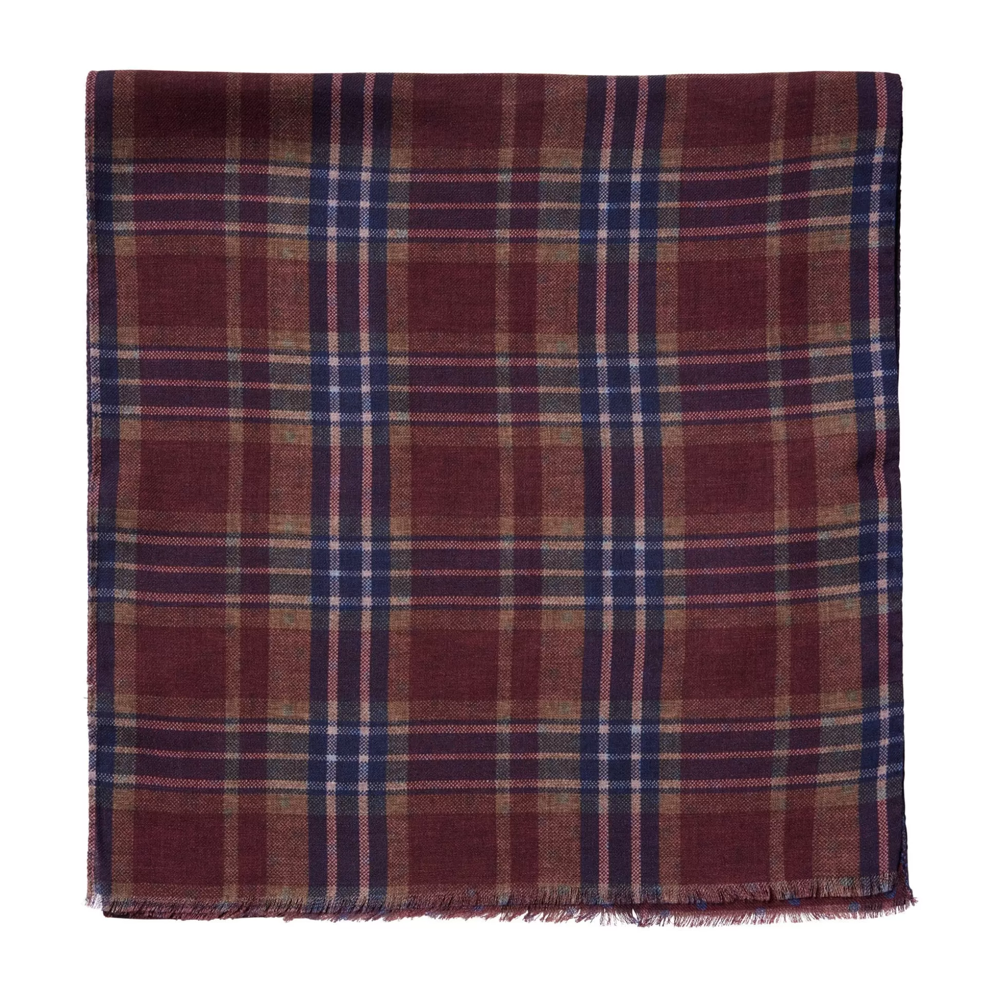 Online Henry Bucks HENRY SARTORIAL X CANTINI Wool Scarf DARK RED